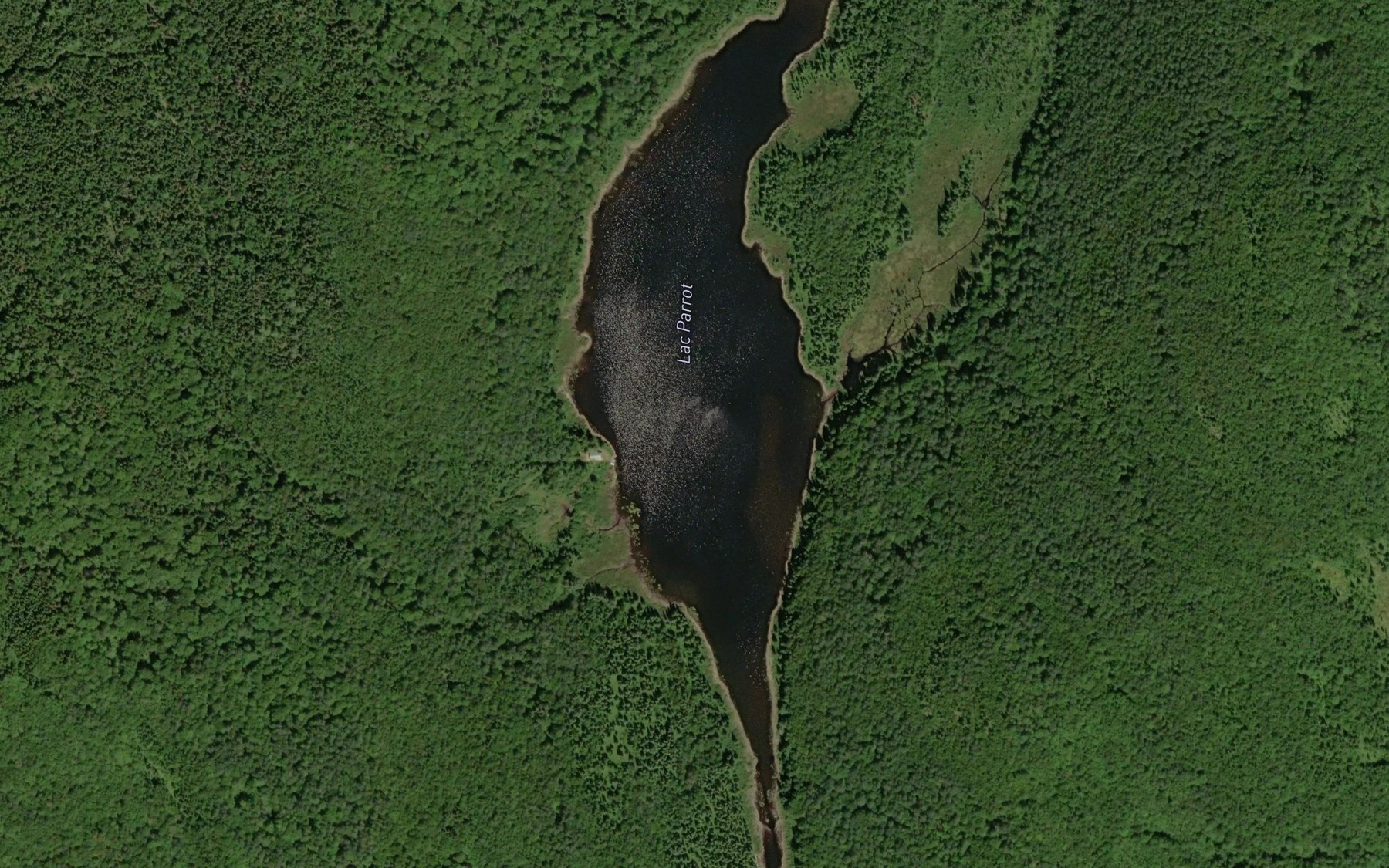 Satellite map of the Lac Parrot