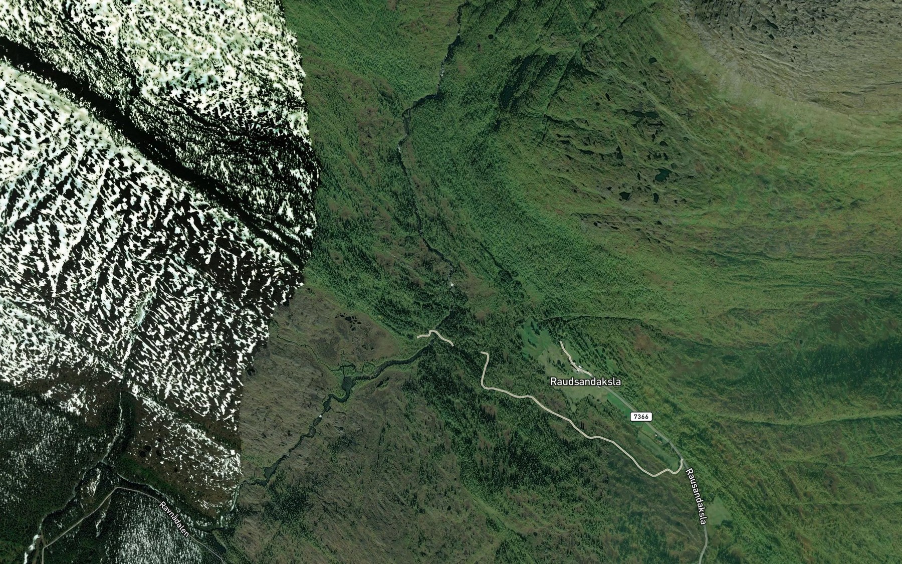 Satellite map of the Janesforsen