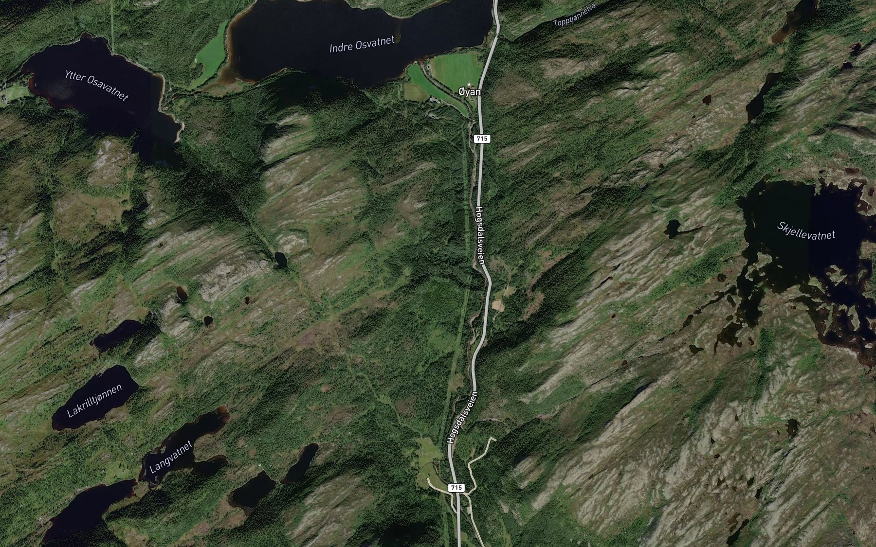 Satellite map of the Styggdalsbekken