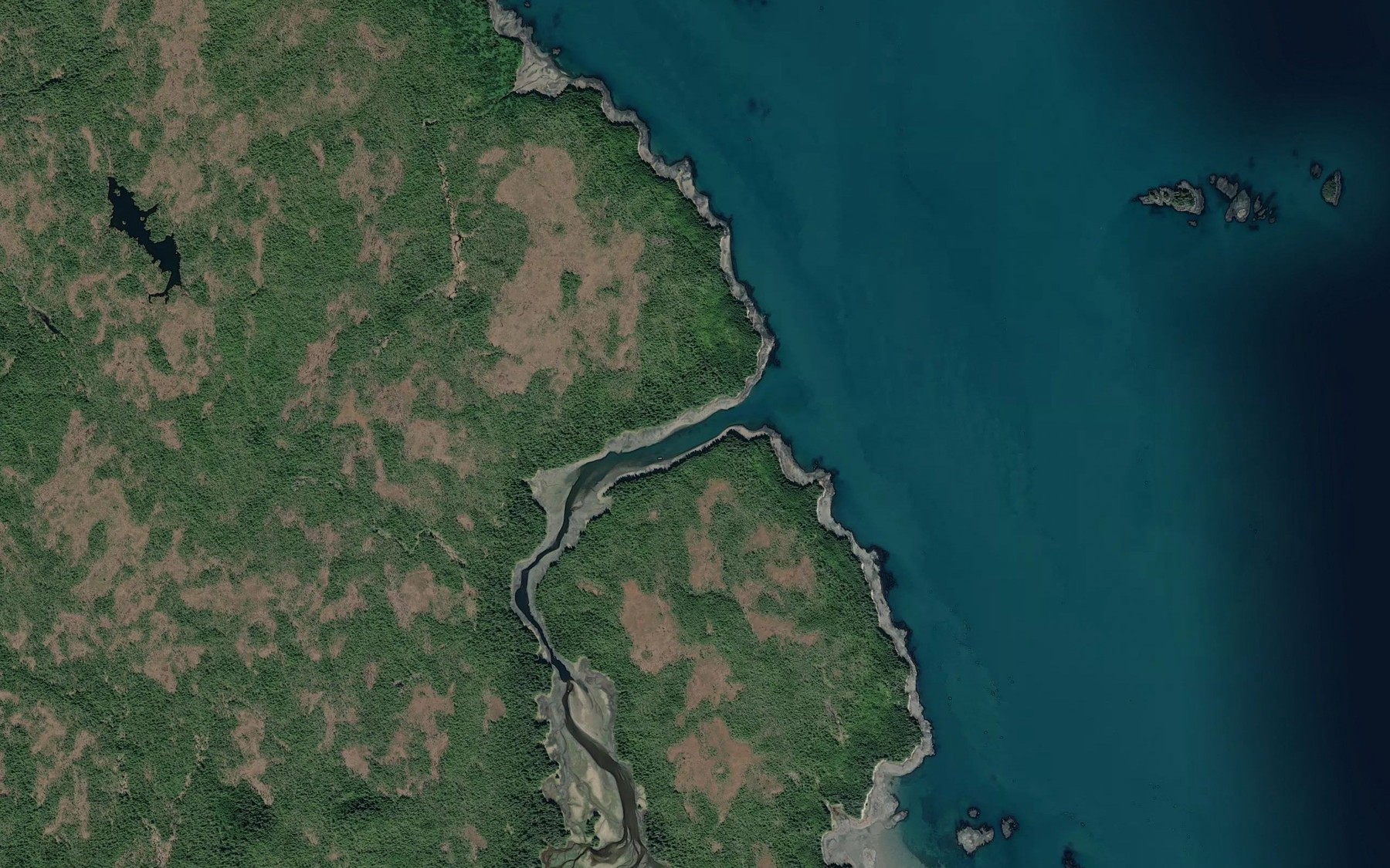 Satellite map of the Salmon Bay