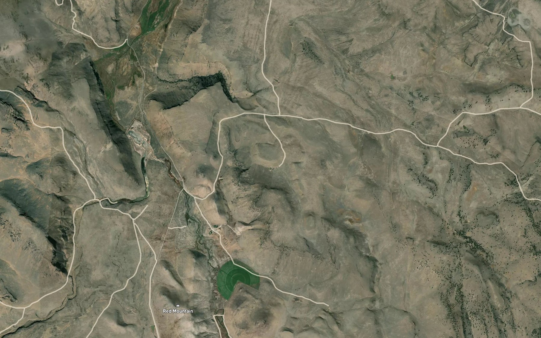 Satellite map of the Halfway Reservoir