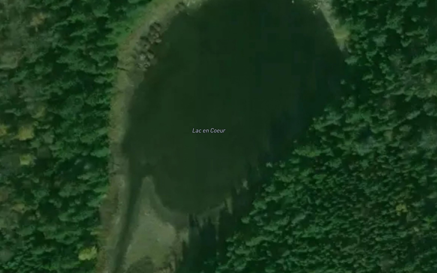 Satellite map of the Lac en Coeur