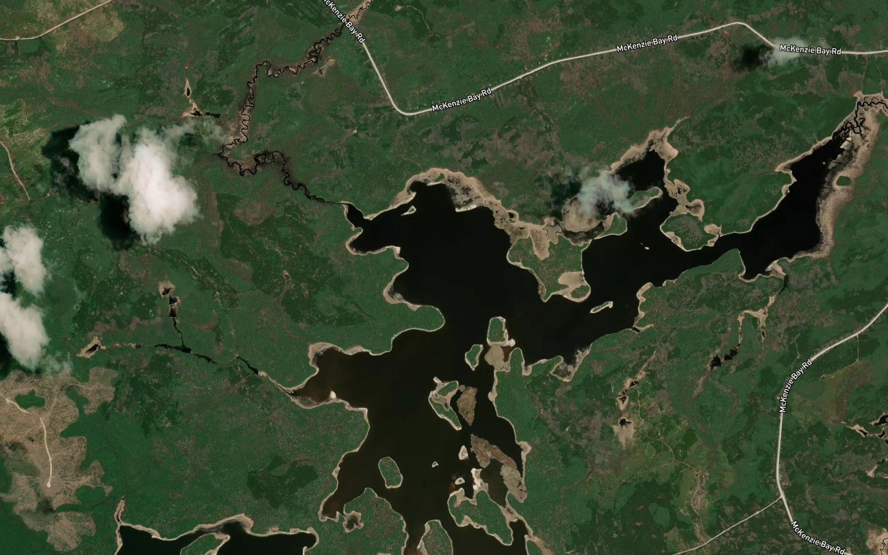 Satellite map of the Cramp Creek