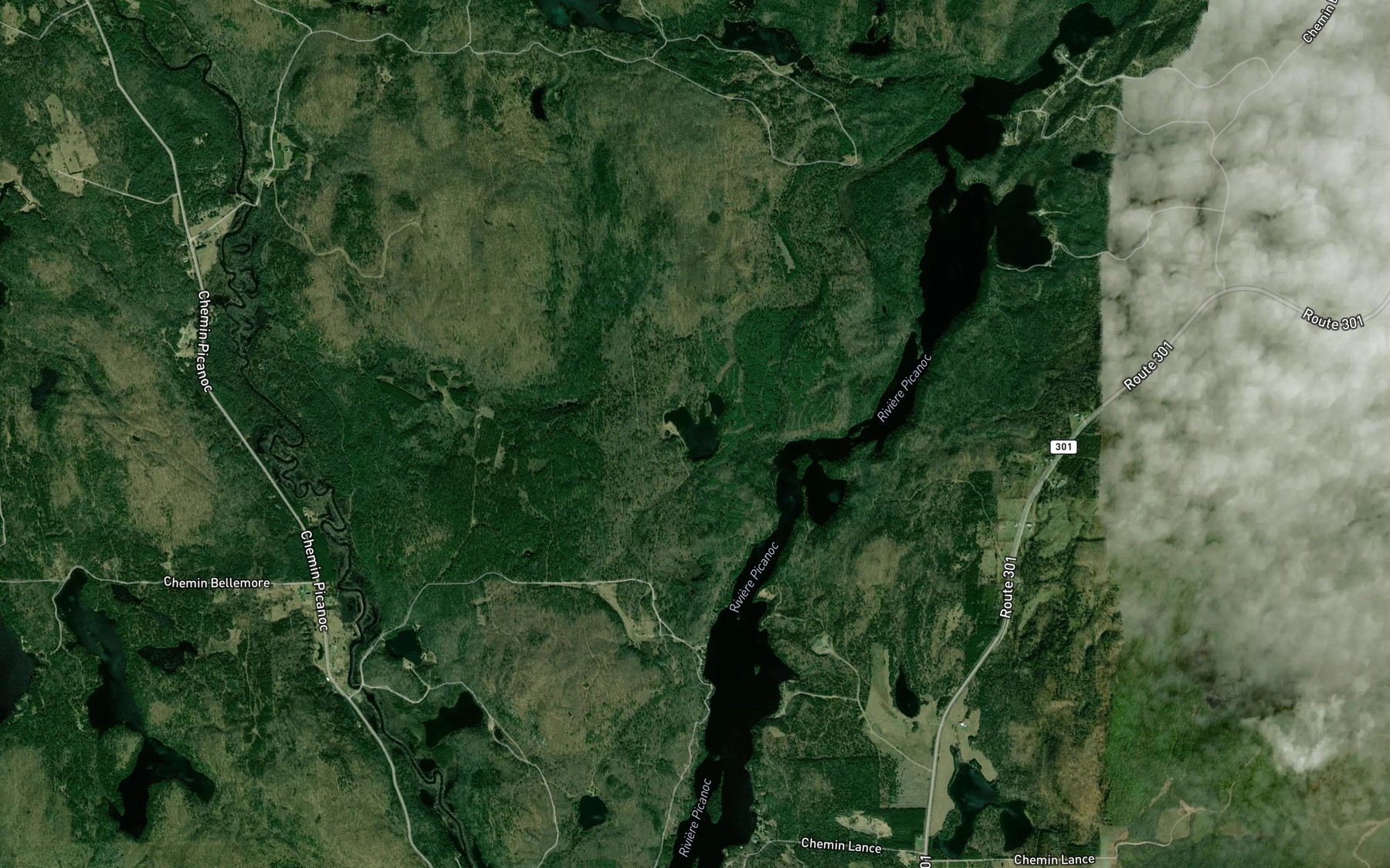 Satellite map of the Lac Norlock