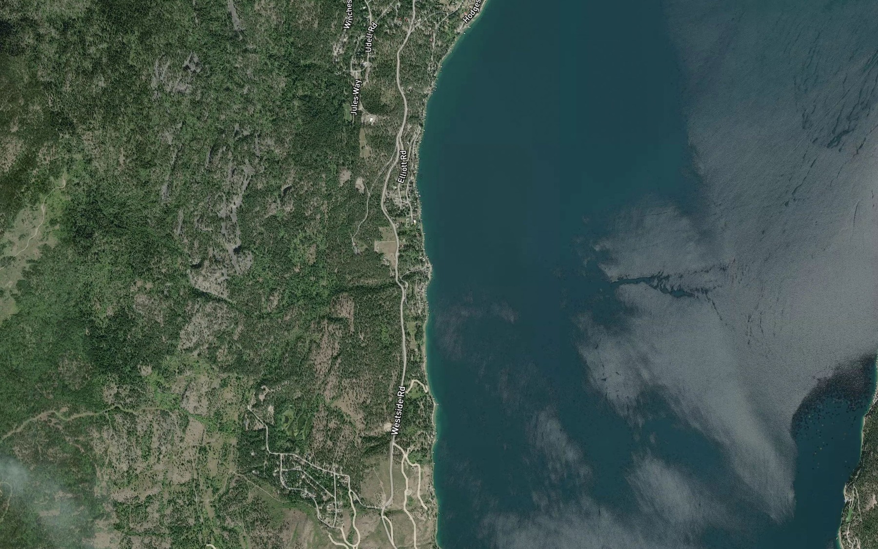 Satellite map of the Morden Creek