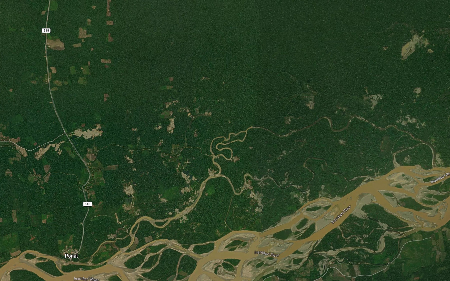 Satellite map of the Quebrada Ponal