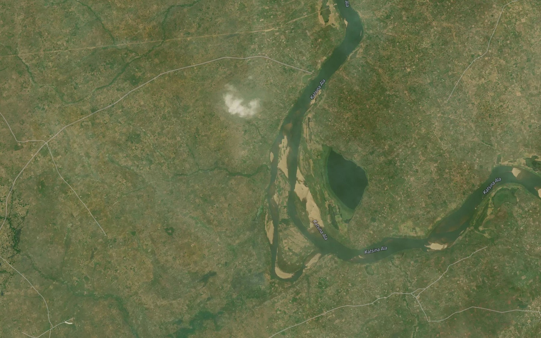Satellite map of the River Kuraka
