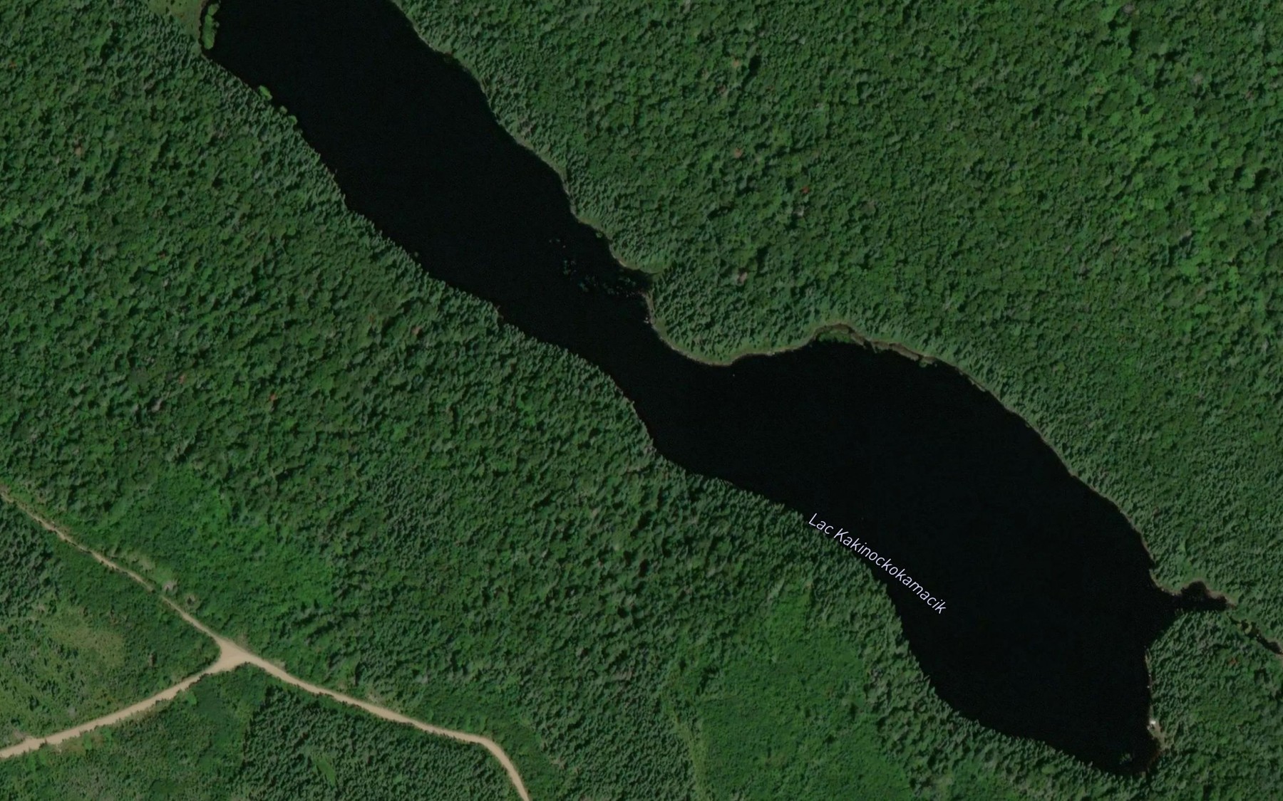 Satellite map of the Lac Kakinockokamacik