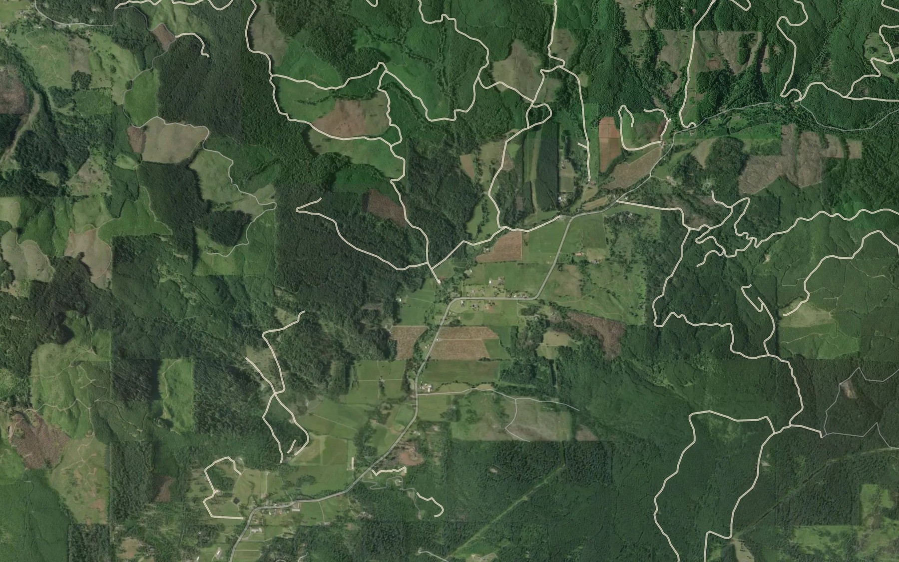 Satellite map of the Nye Creek