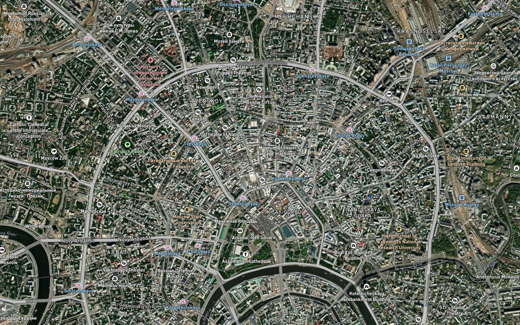 Satellite map of the Neglinnaya