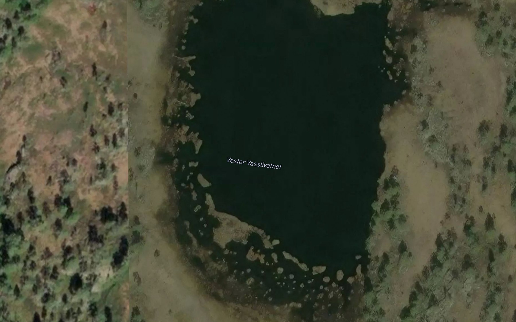 Satellite map of the Vester Vasslivatnet