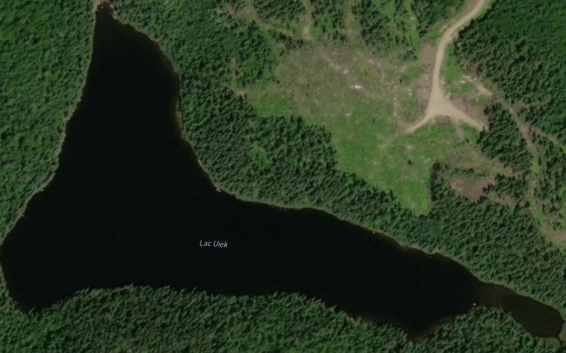 Satellite map of the Lac Uiek