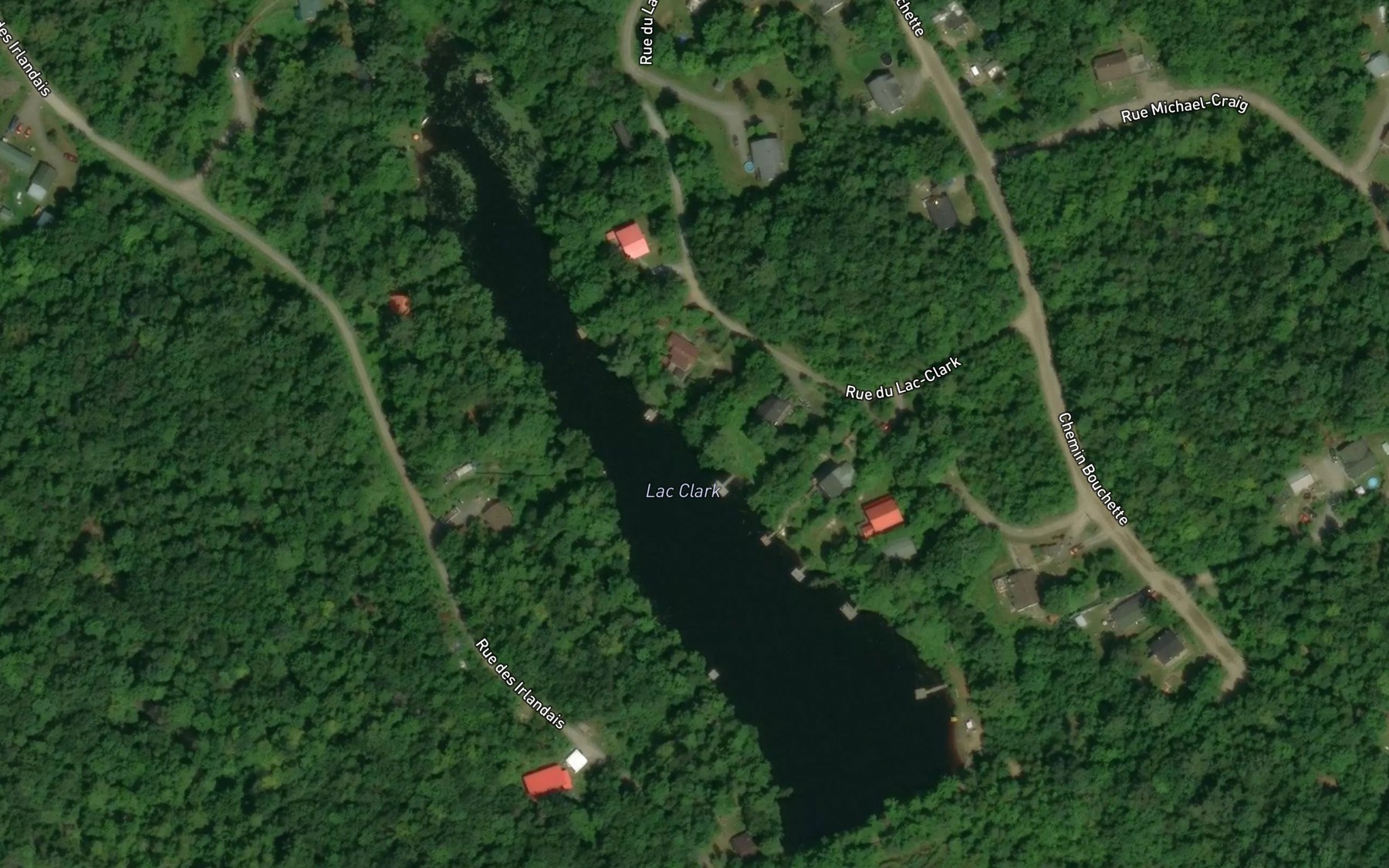 Satellite map of the Lac Clark