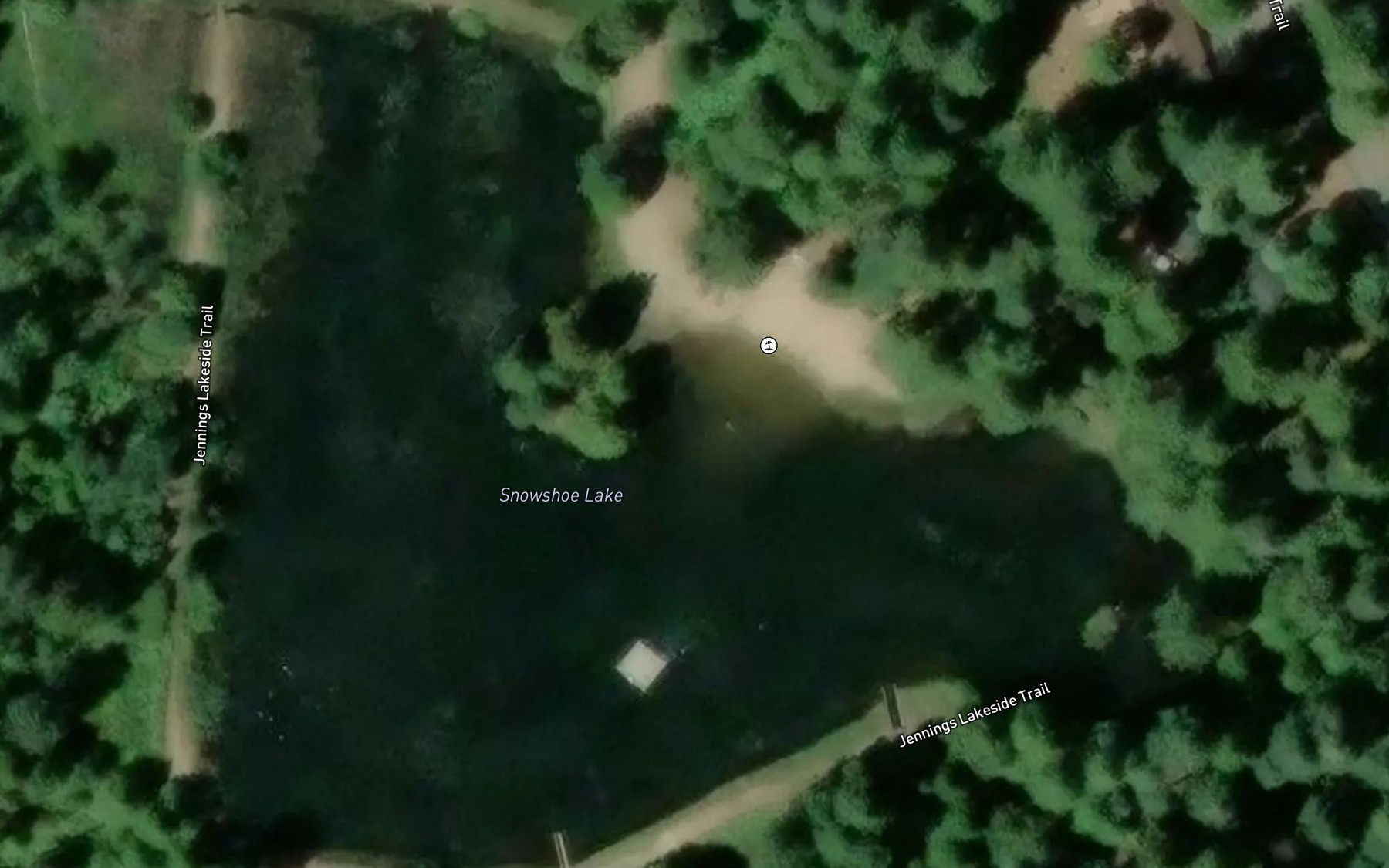 Satellite map of the Snowshoe Lake