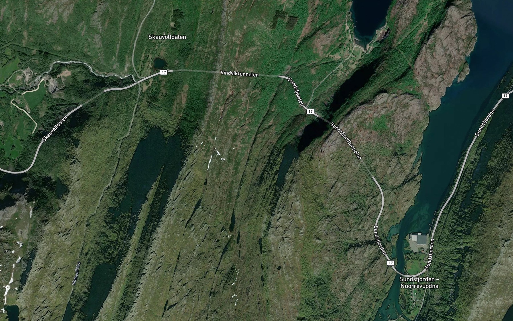 Satellite map of the Vindvikelva