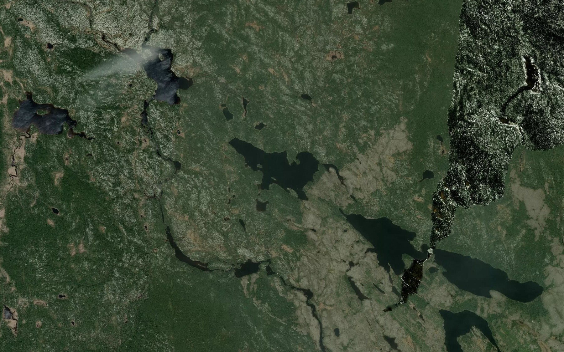 Satellite map of the Lac Pistolet