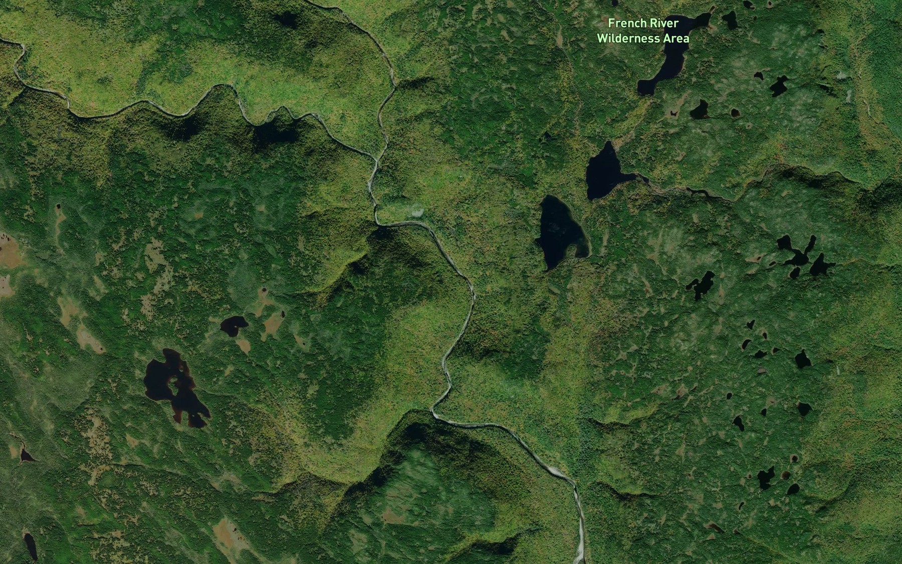 Satellite map of the West Branch Indian Brook