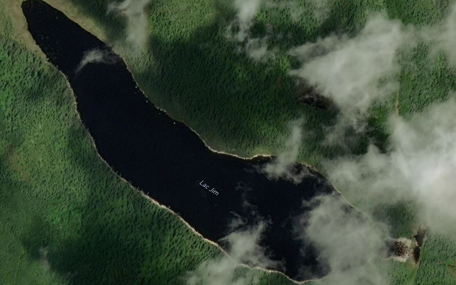 Satellite map of the Lac Jim