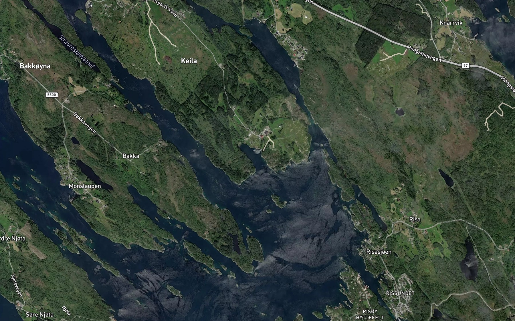 Satellite map of the Keilegavlsviki