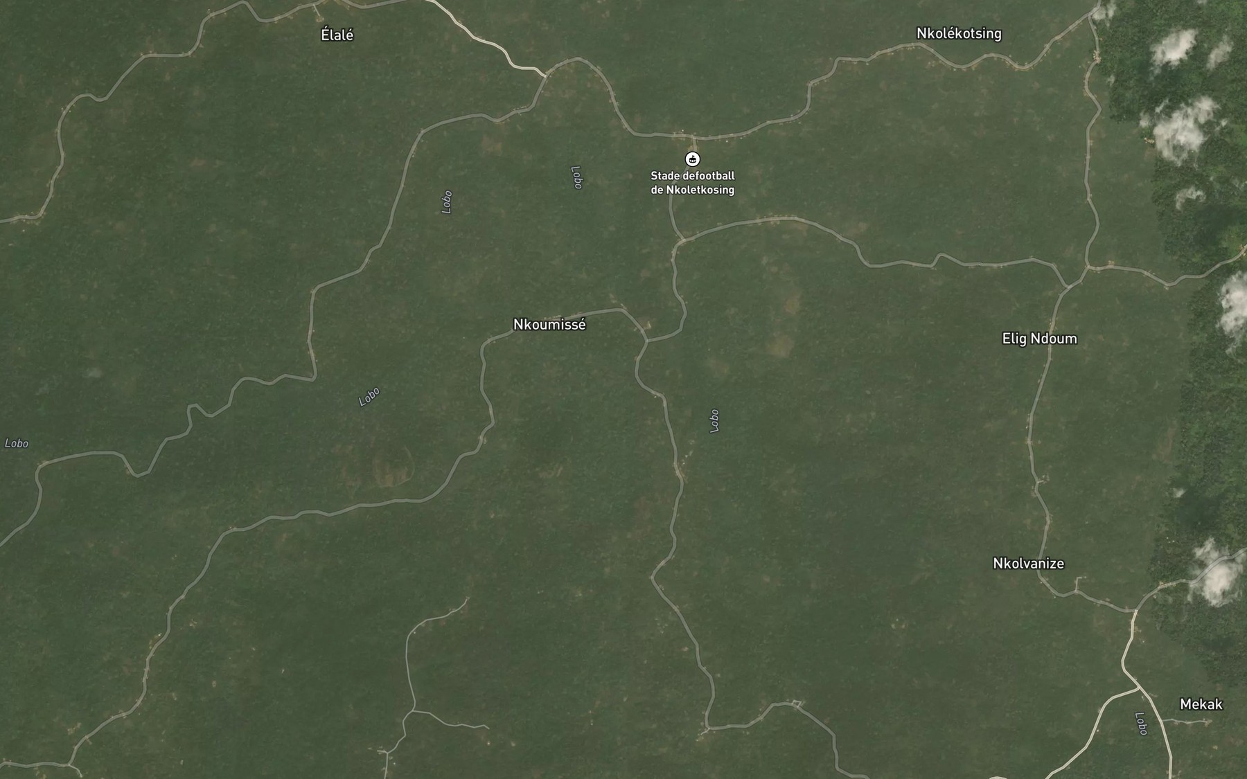 Satellite map of the Ekoue
