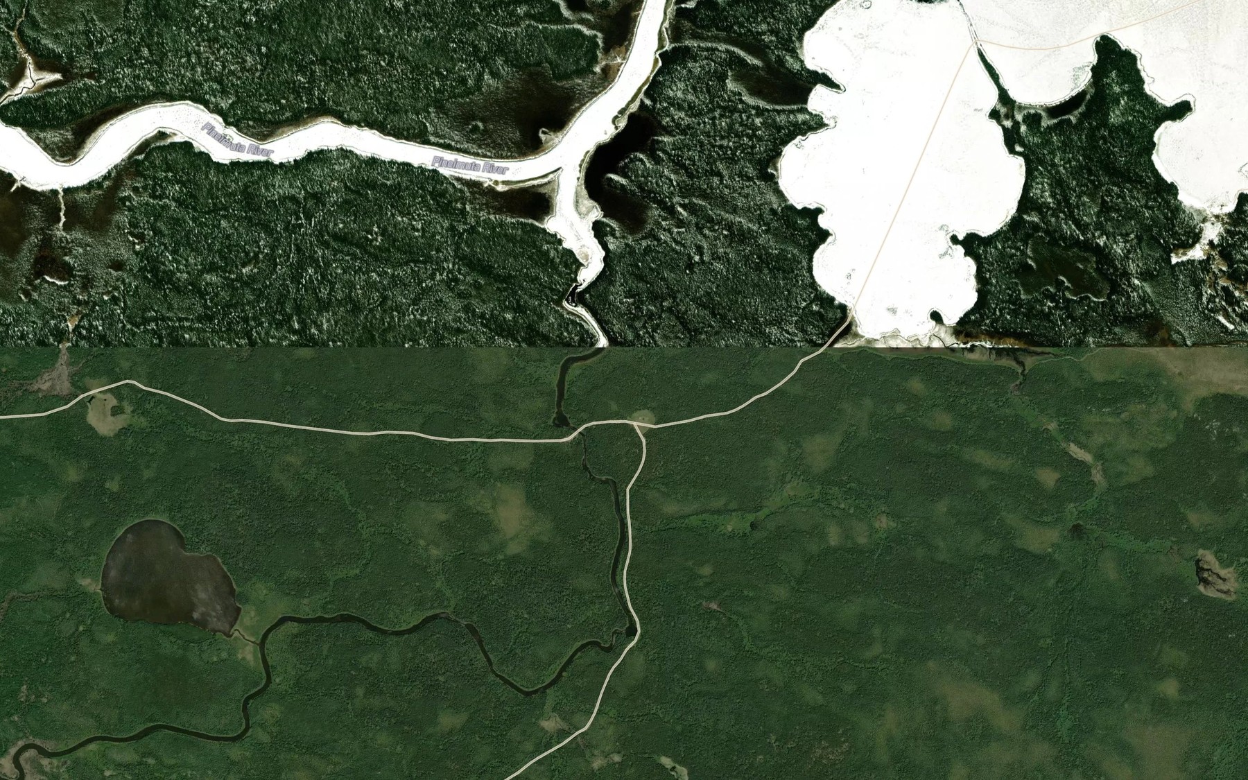 Satellite map of the Awad Creek