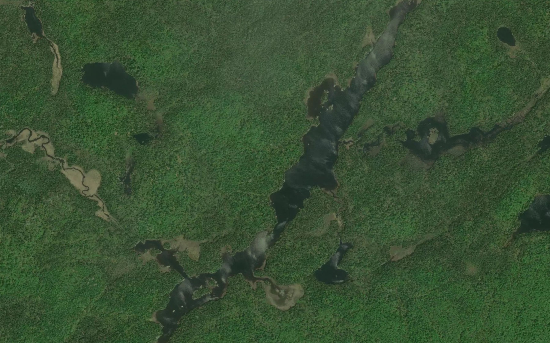 Satellite map of the West Pukaskwa Lake