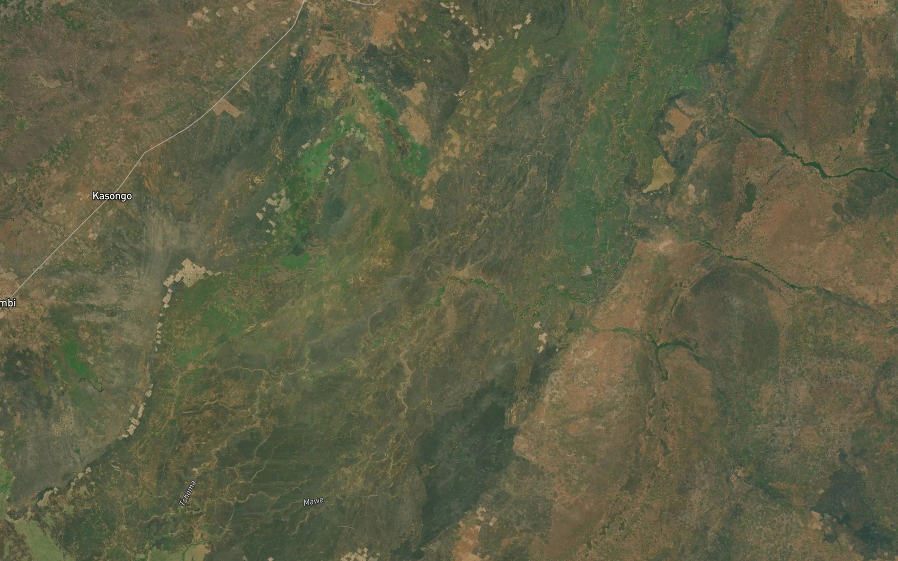 Satellite map of the Kisimbi