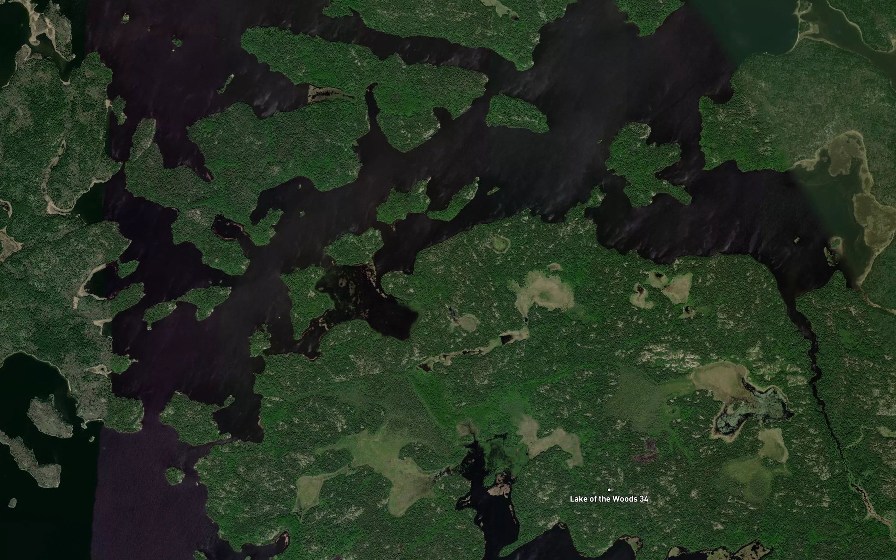 Satellite map of the Sabaskosing Bay