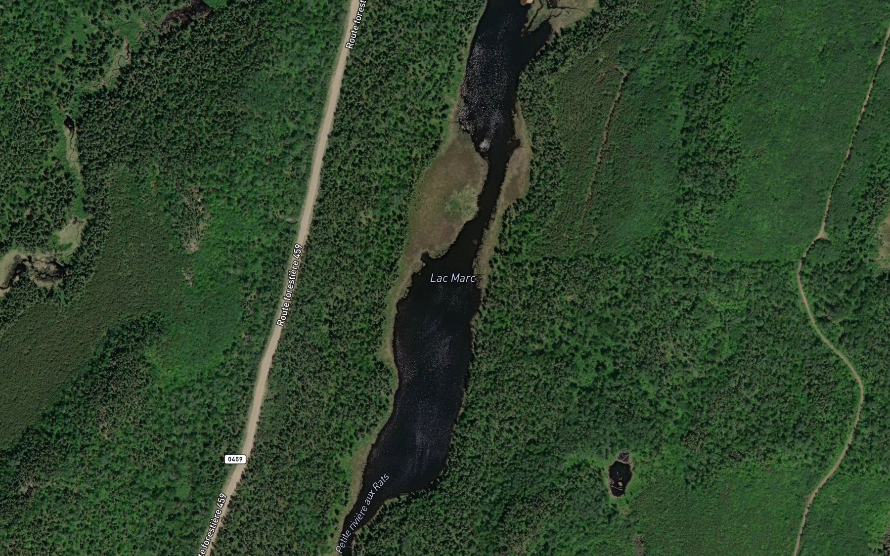 Satellite map of the Lac Marc