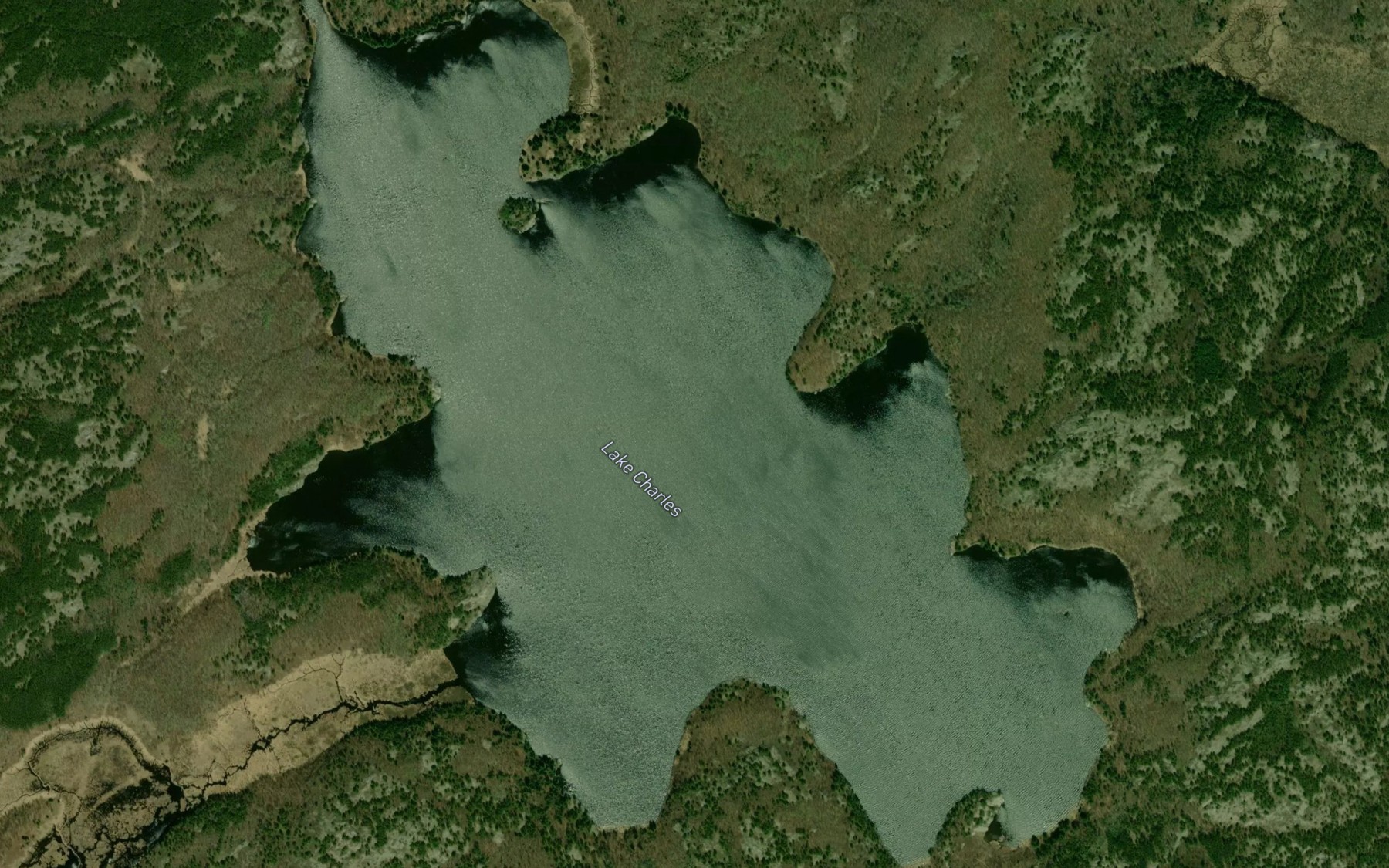 Satellite map of the Lake Charles