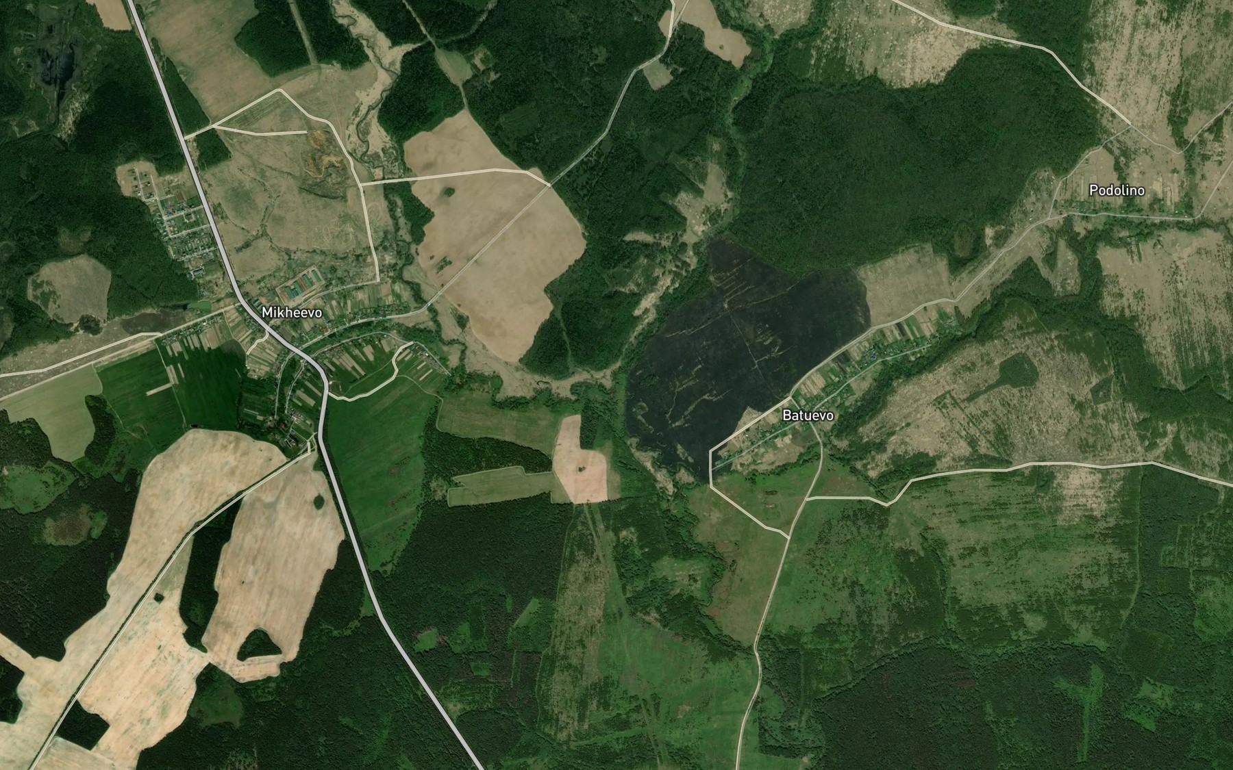 Satellite map of the Dranka