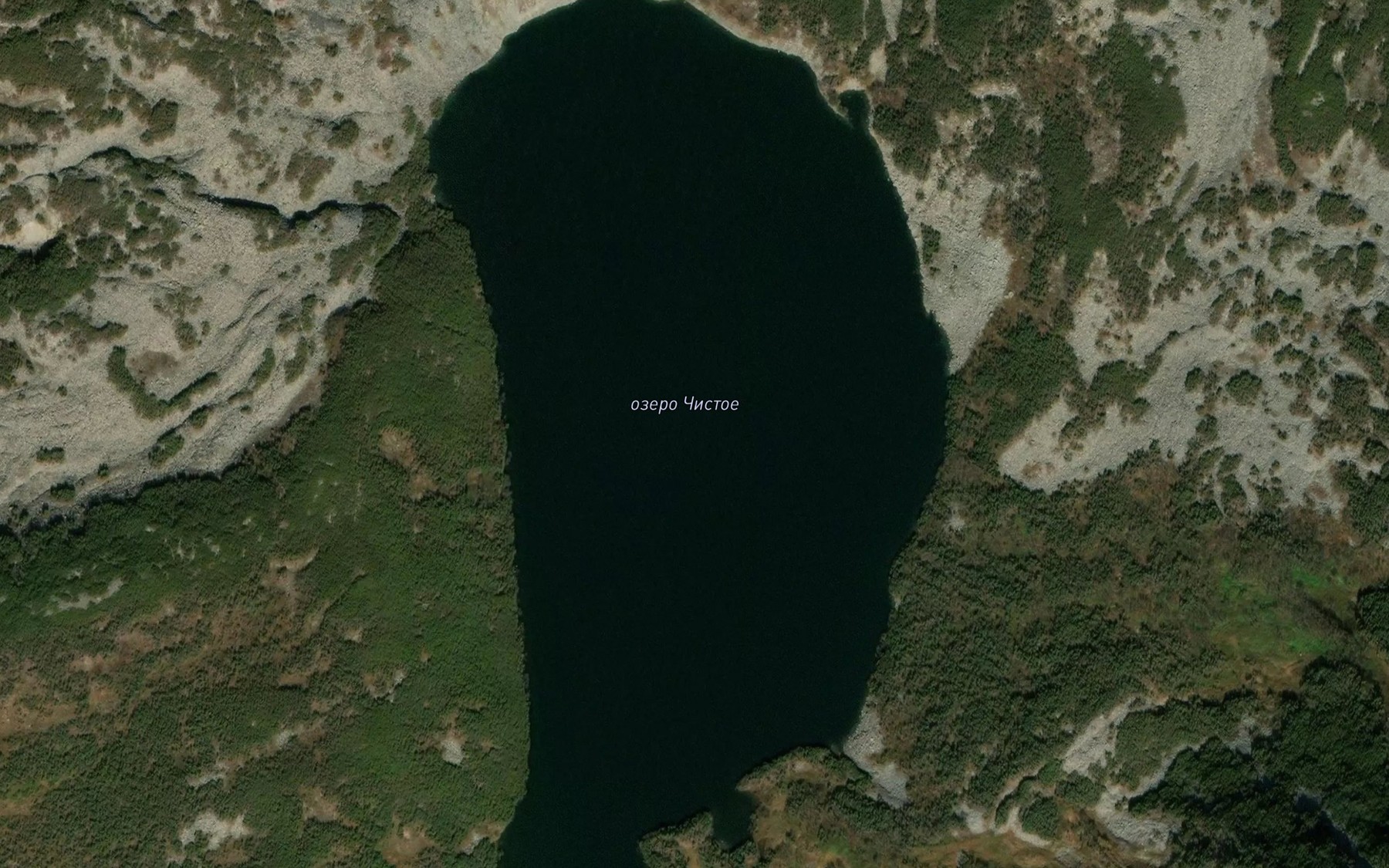 Satellite map of the Ozero Chistoye