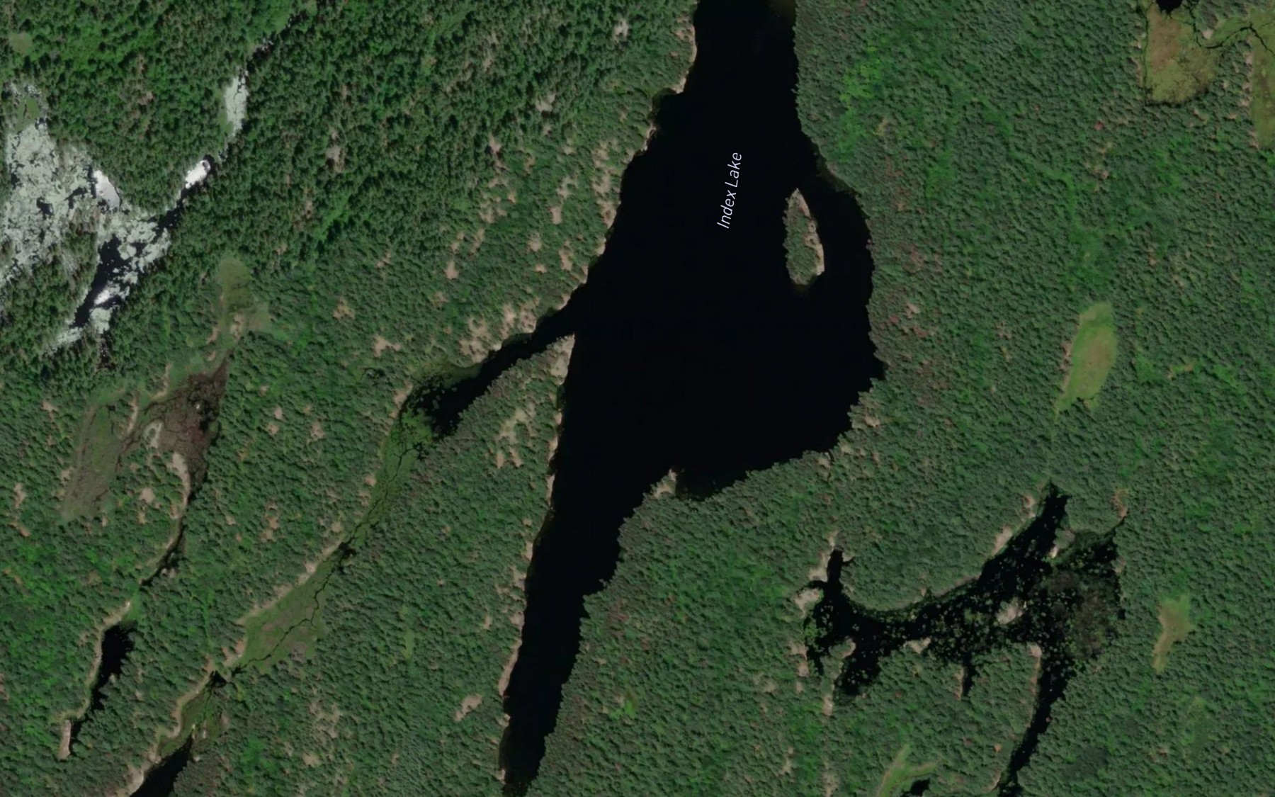 Satellite map of the Index Lake