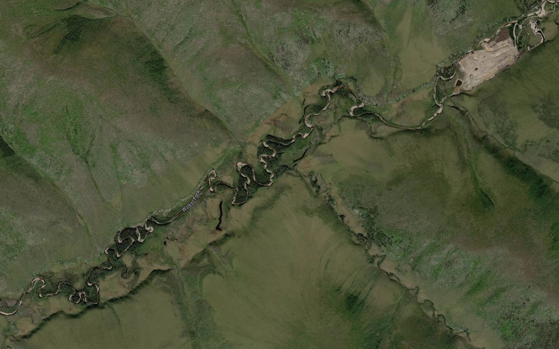 Satellite map of the McKinley Creek