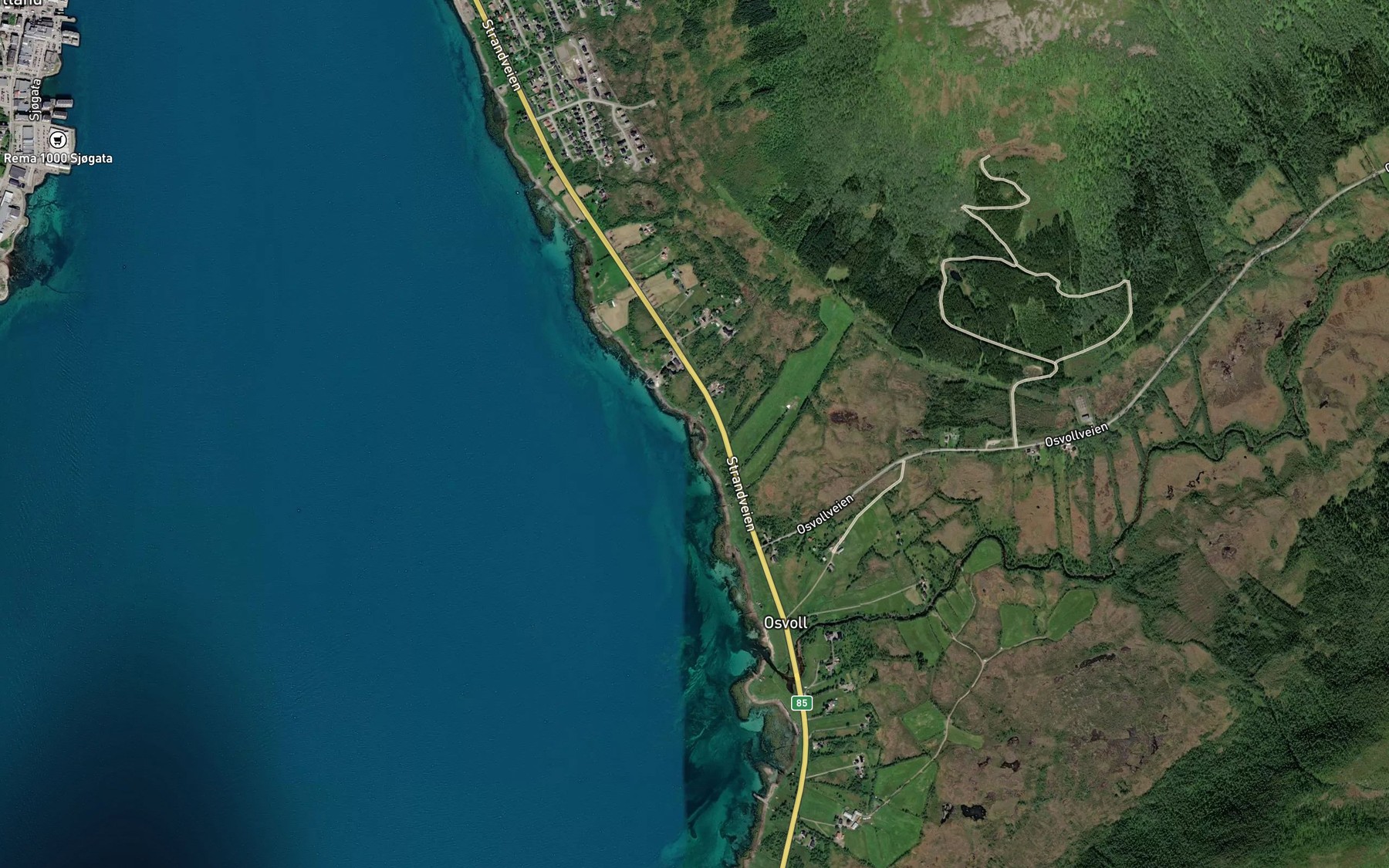 Satellite map of the Bogen
