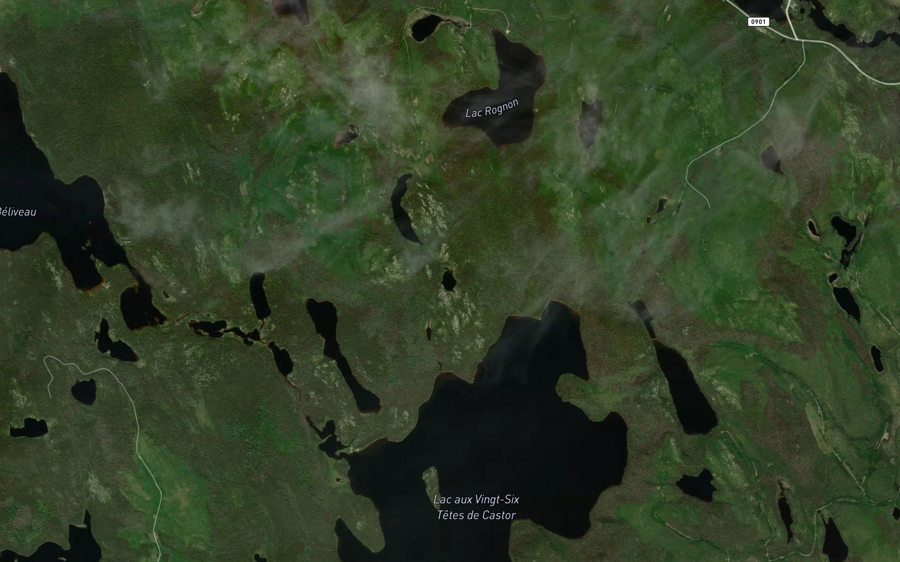 Satellite map of the Lac Francis