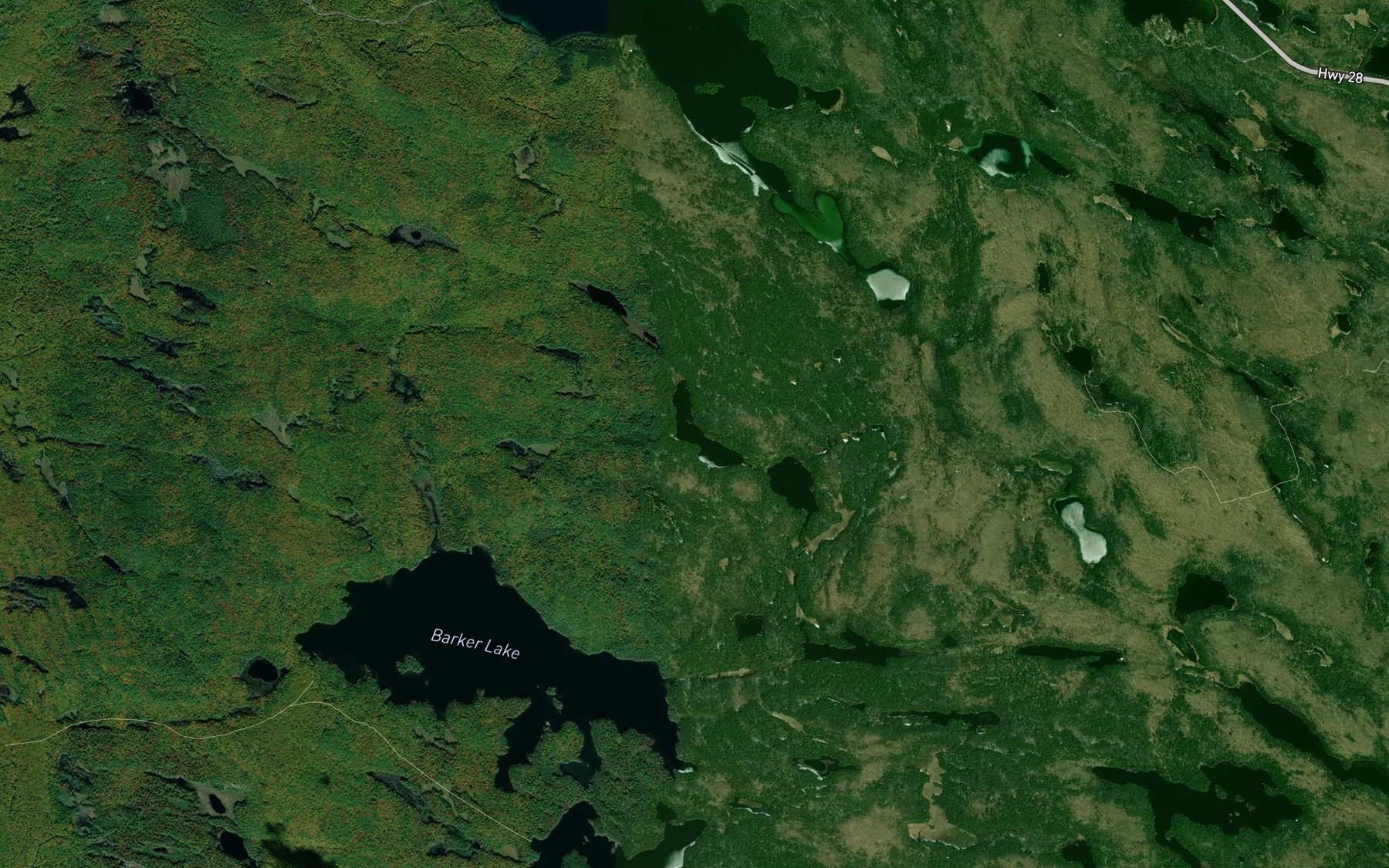 Satellite map of the Nowlan Lake