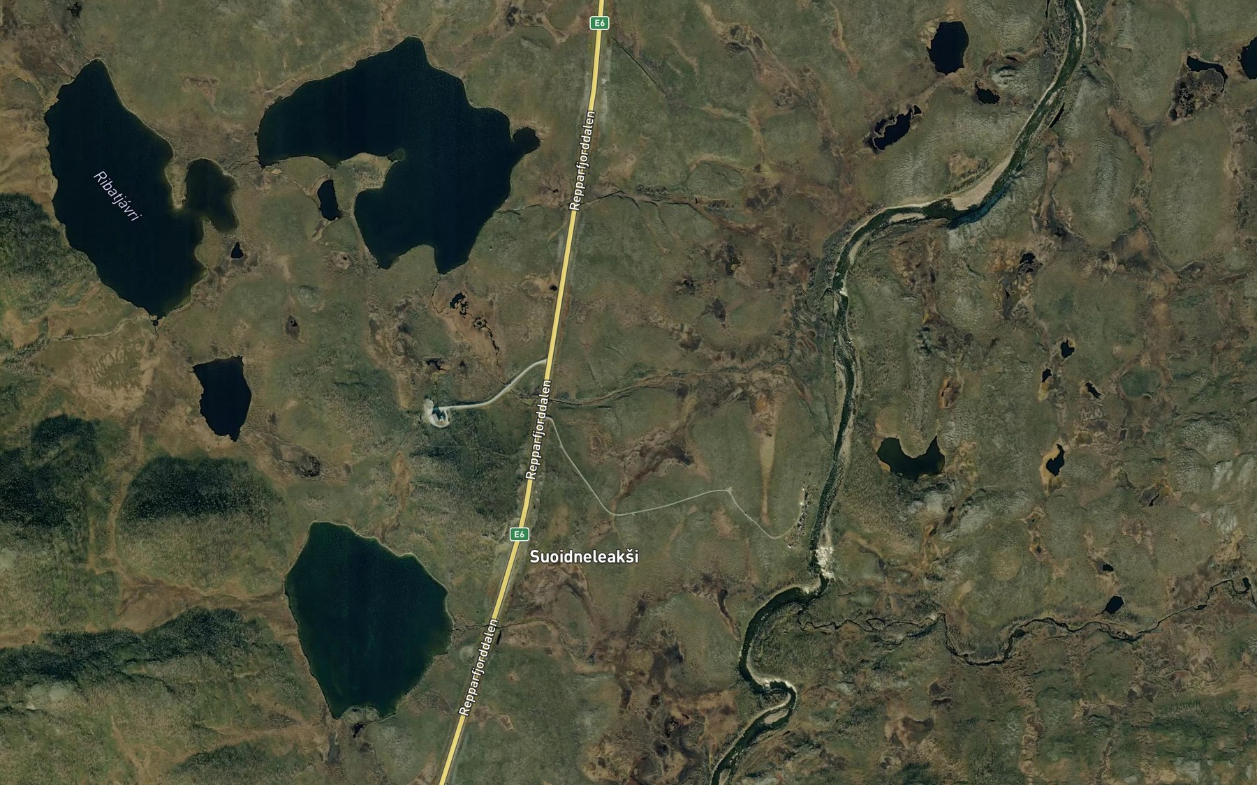 Satellite map of the Ribatjakka