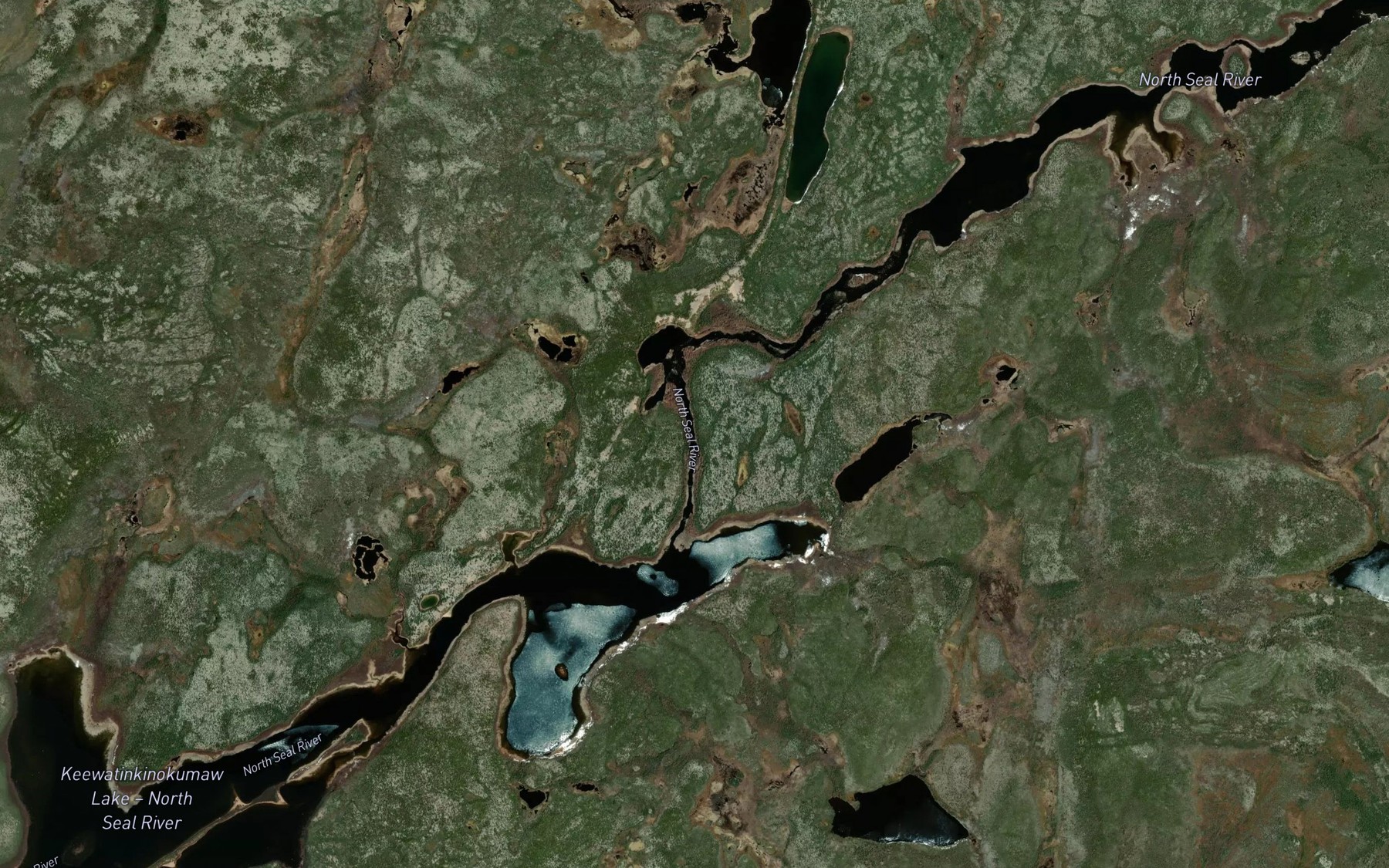 Satellite map of the Mitchell Rapids