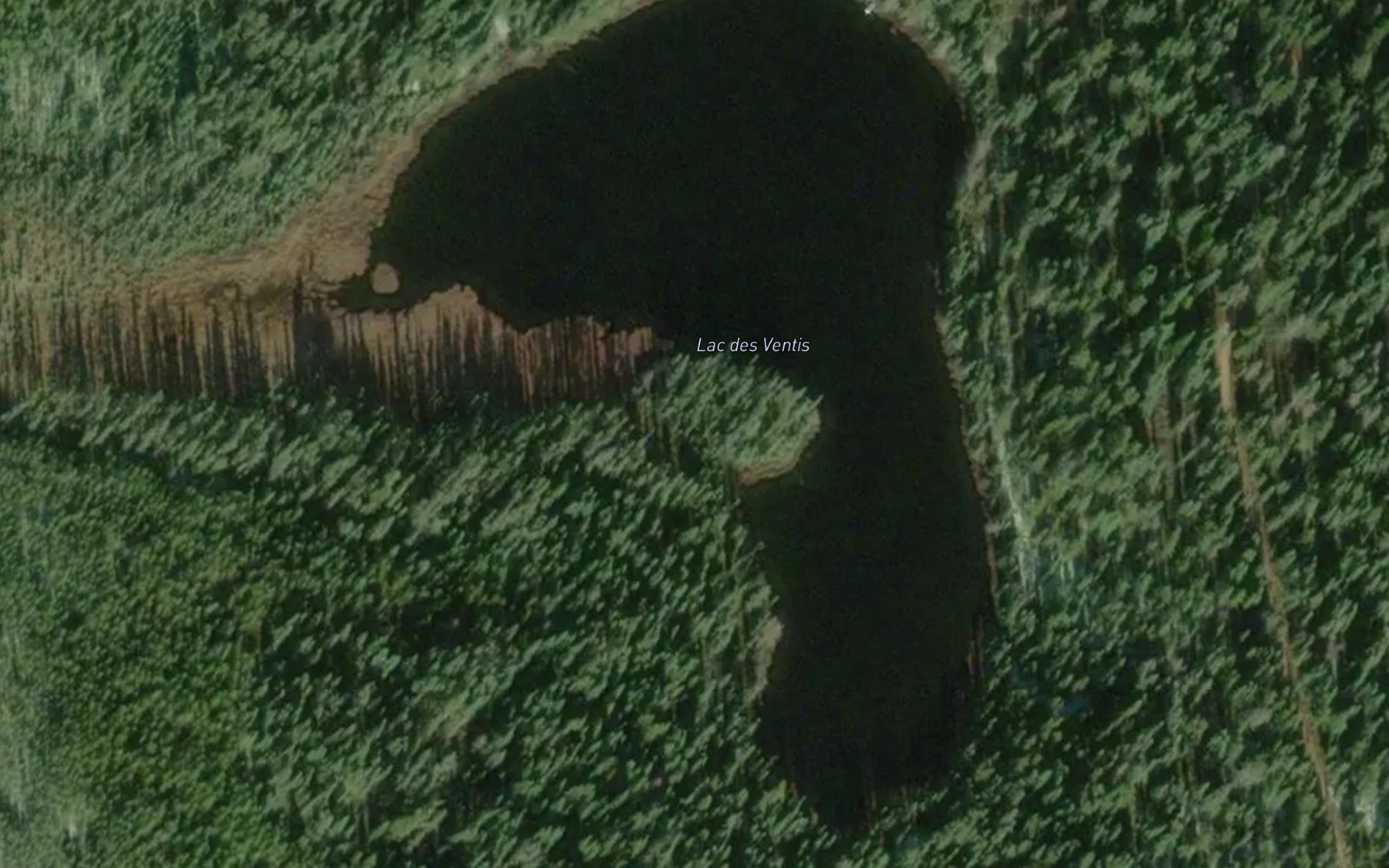 Satellite map of the Lac des Ventis