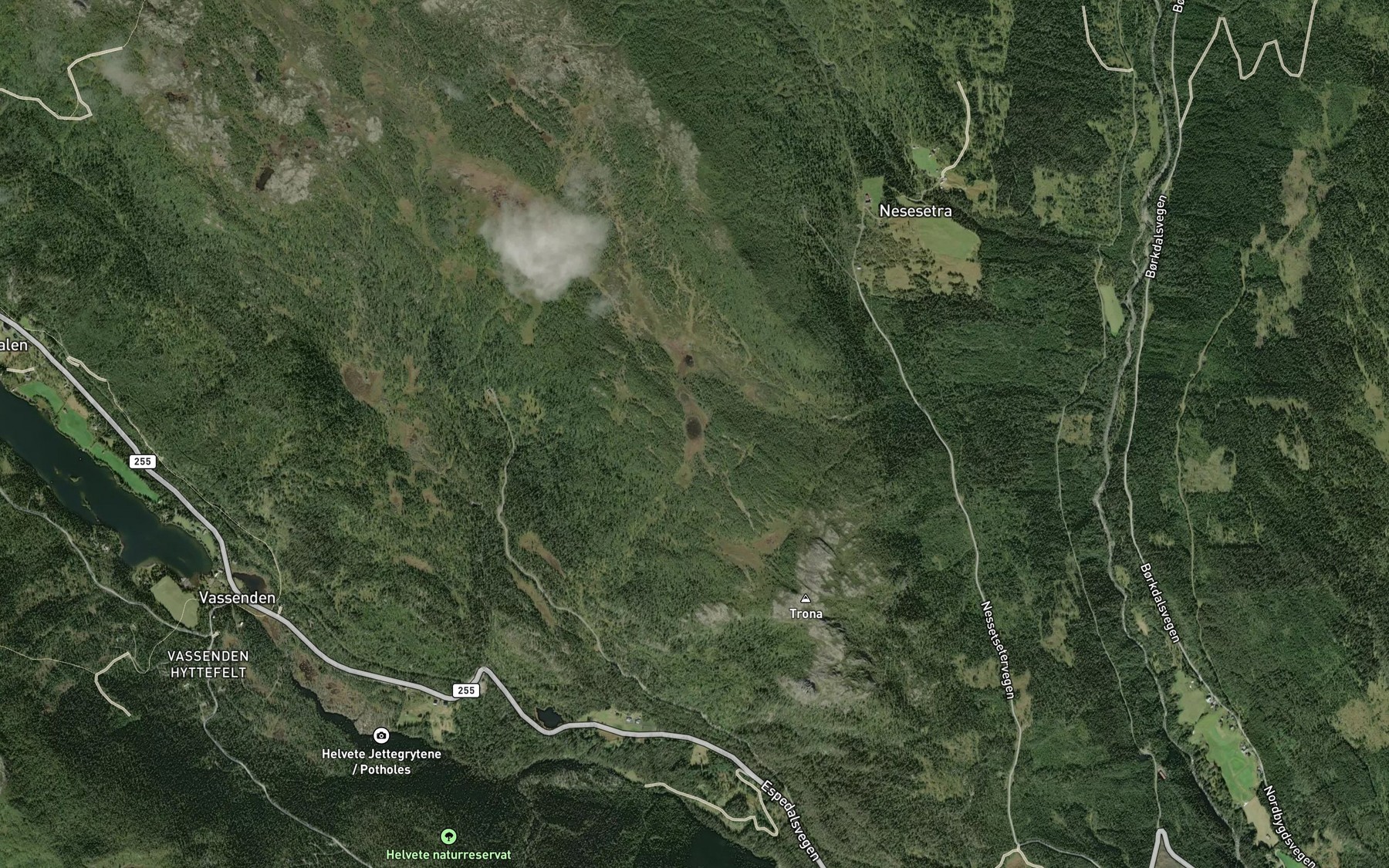 Satellite map of the Trontjorna