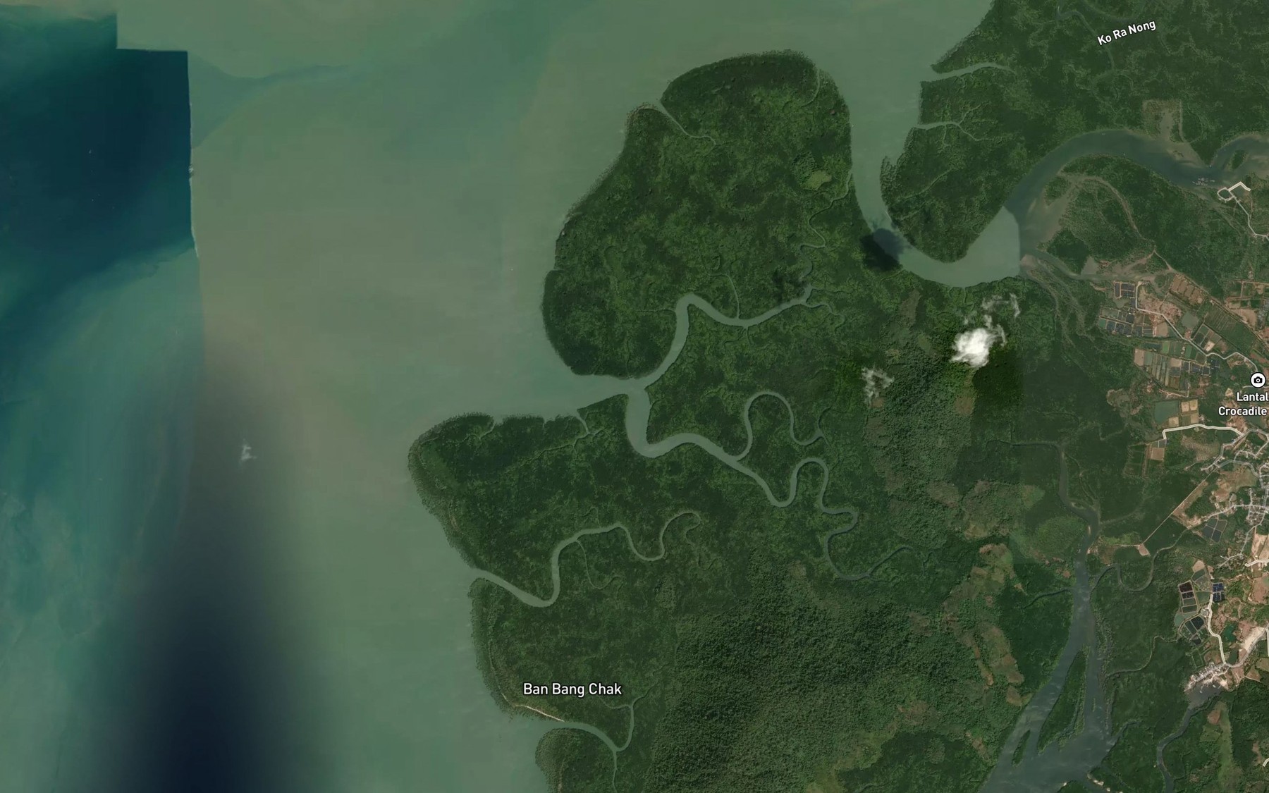 Satellite map of the Khlong Bang Nang
