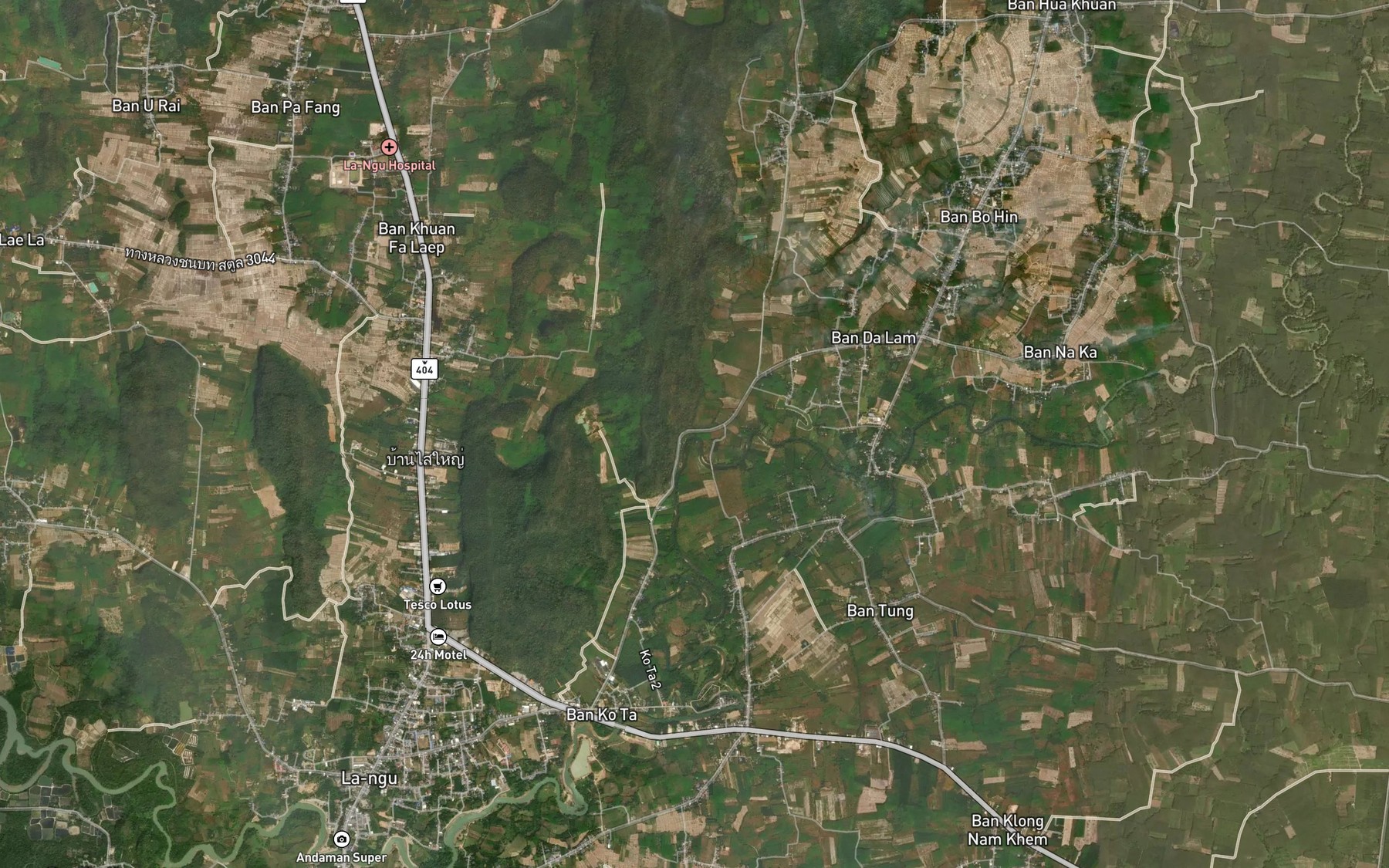 Satellite map of the Khlong Lam Chunung