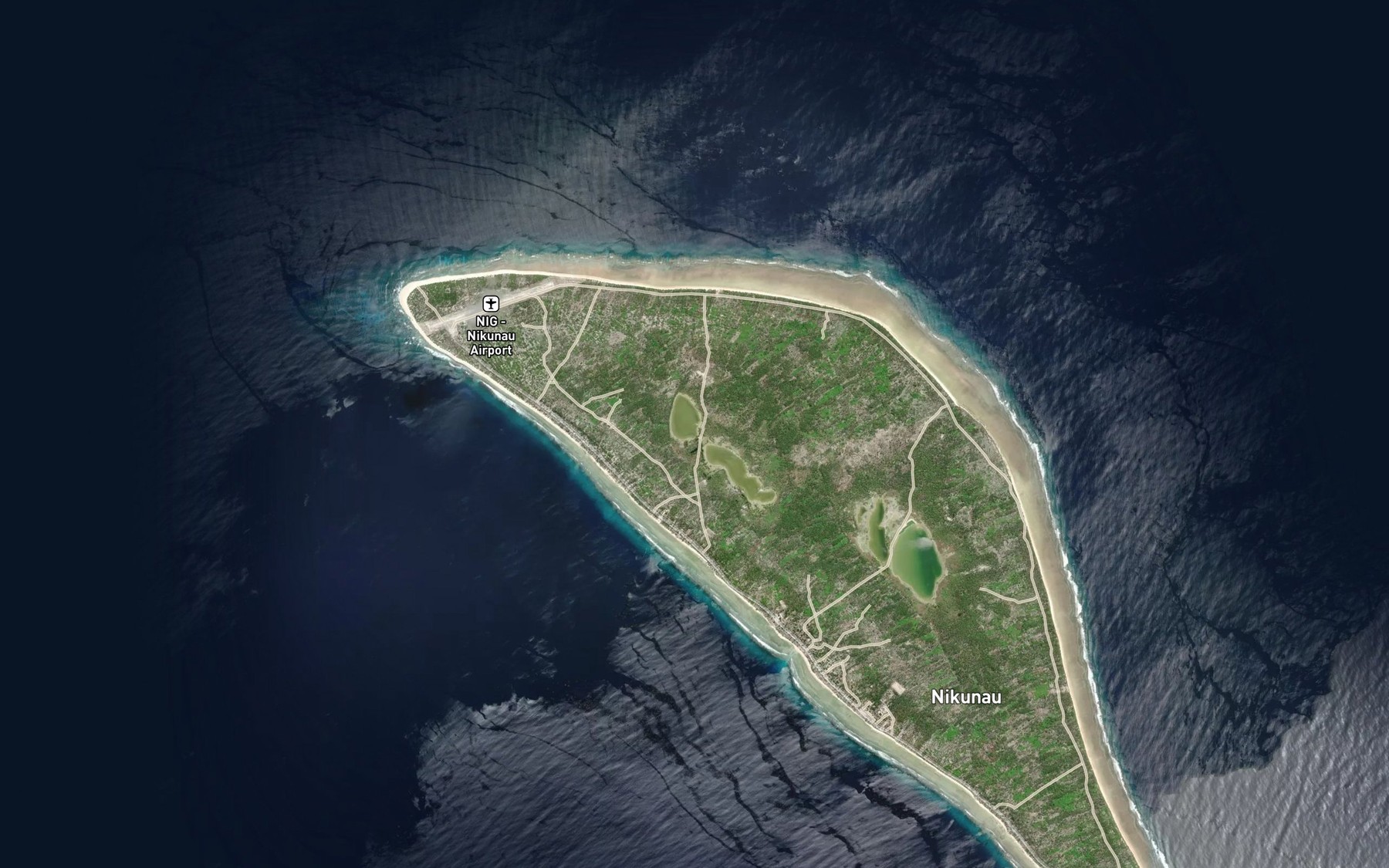 Satellite map of the Hypersaline Lagoons