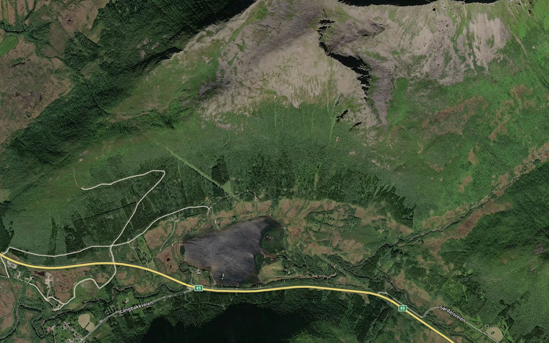 Satellite map of the Geitseterbekken