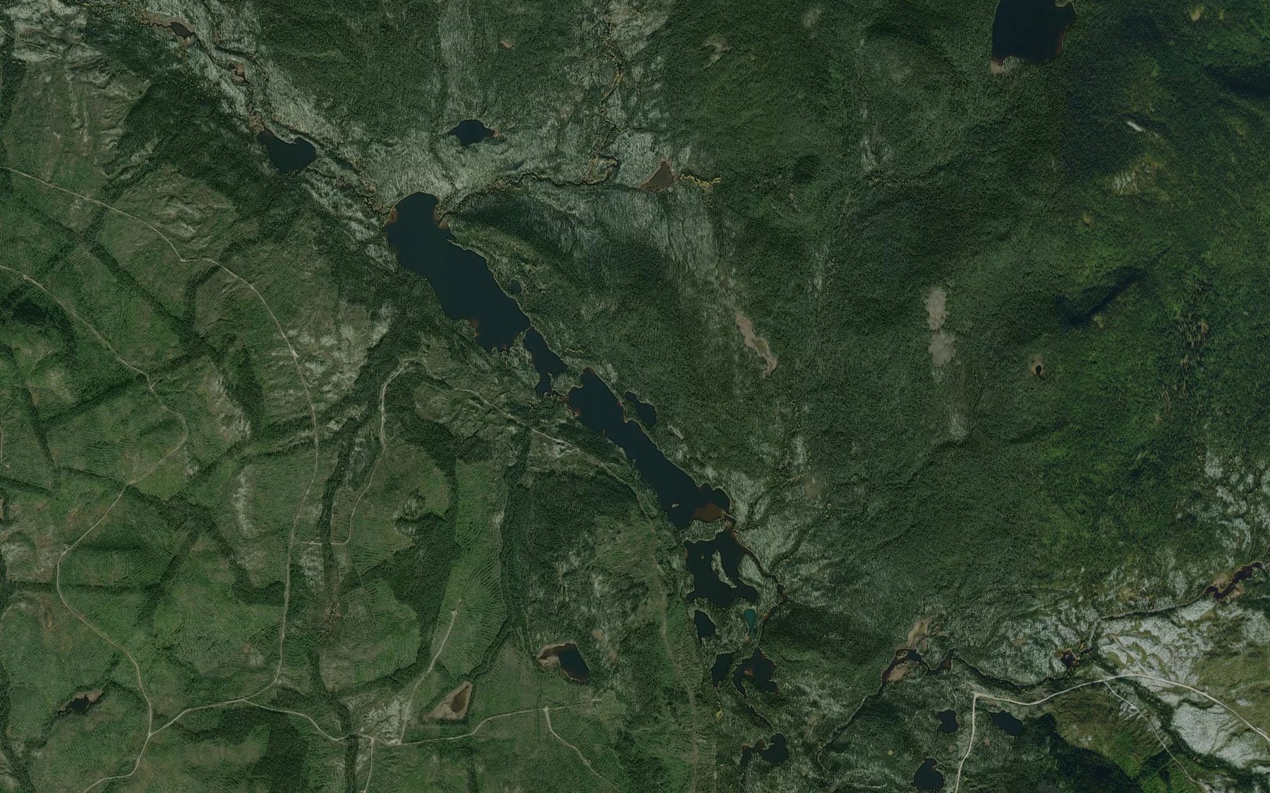 Satellite map of the Lac des Grumes