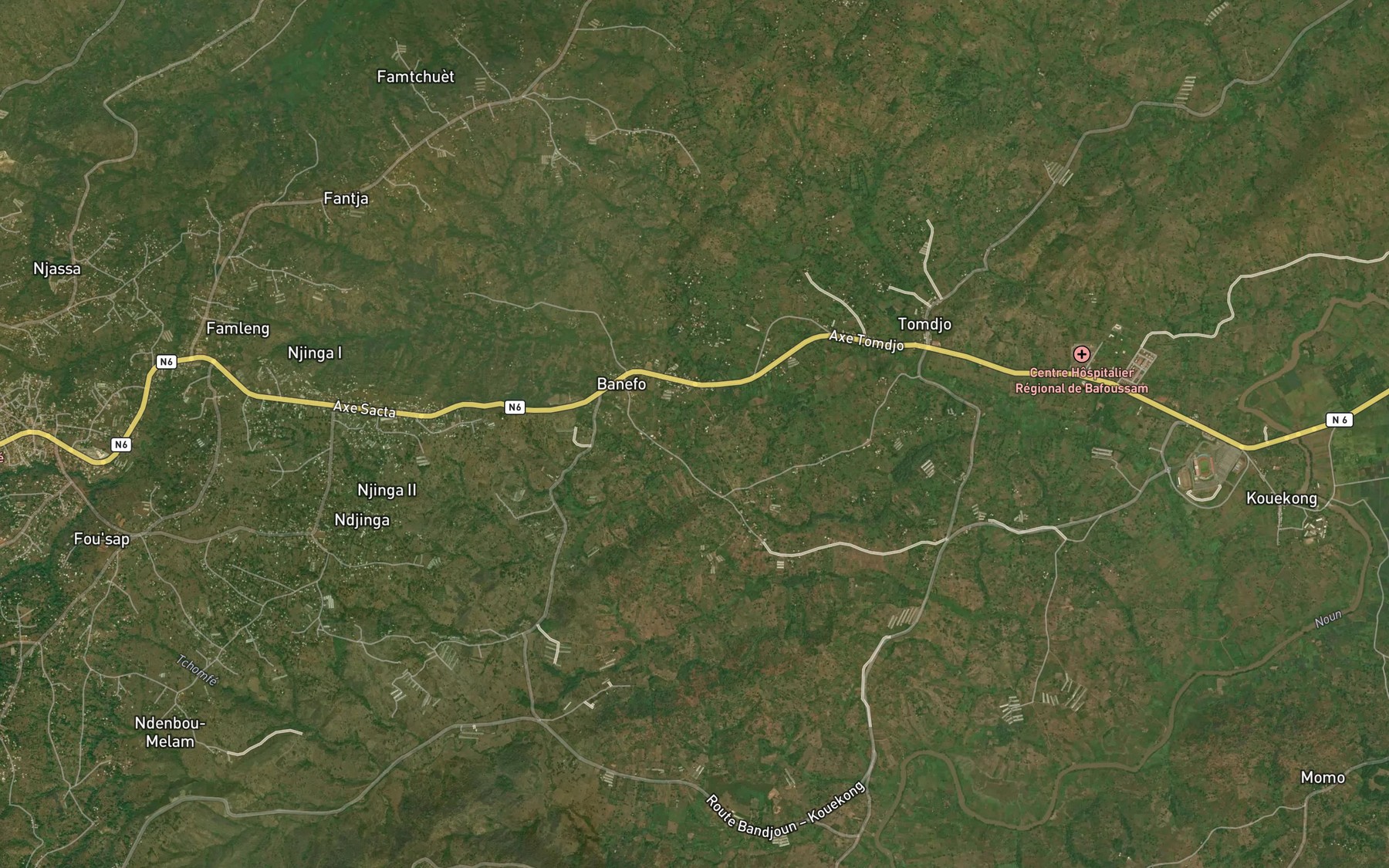 Satellite map of the Mfe
