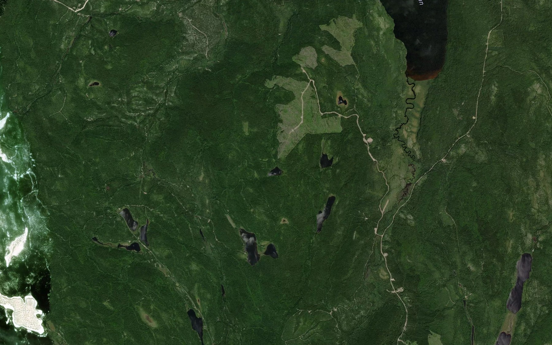 Satellite map of the Lac Pulford