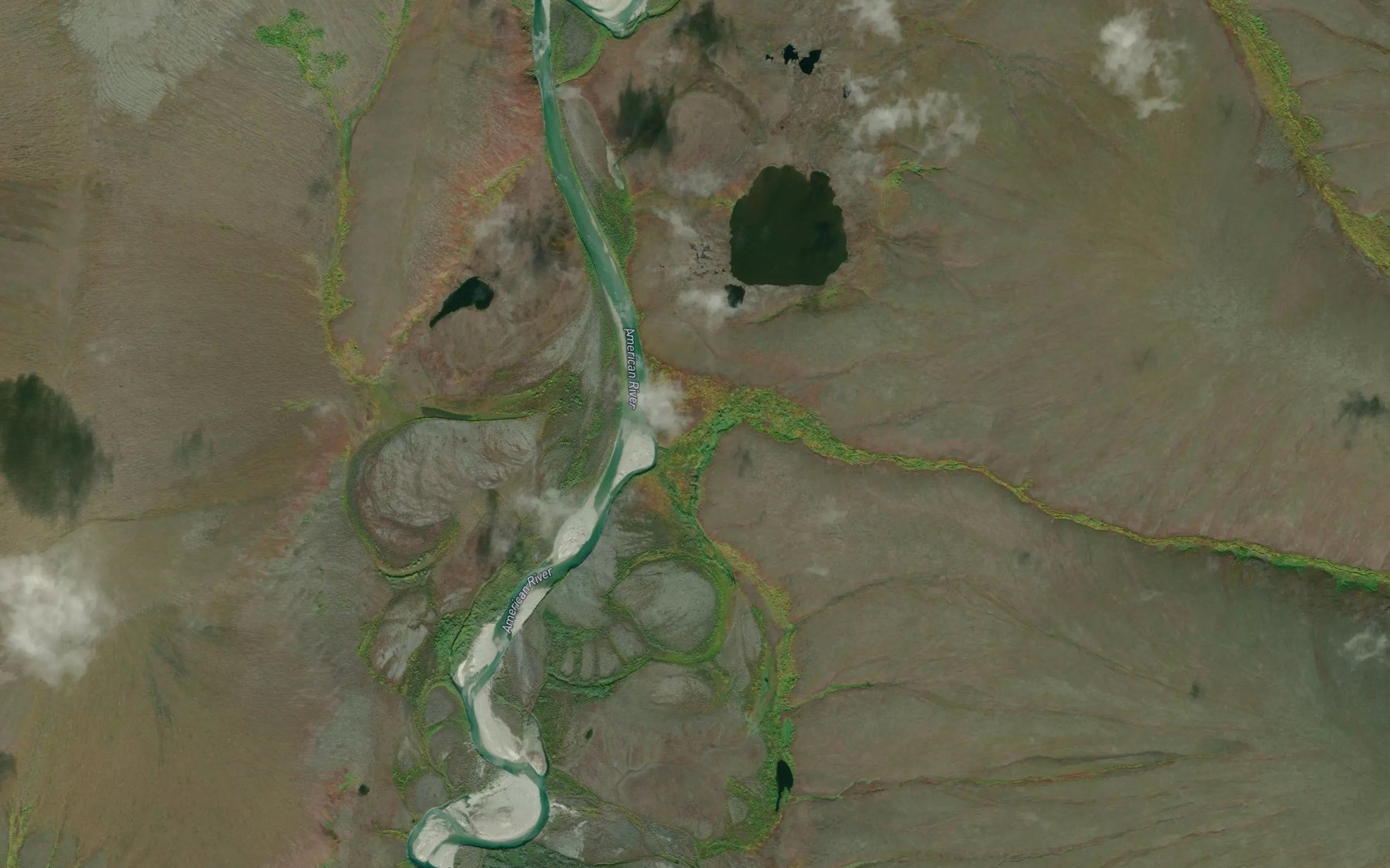 Satellite map of the Camp Creek