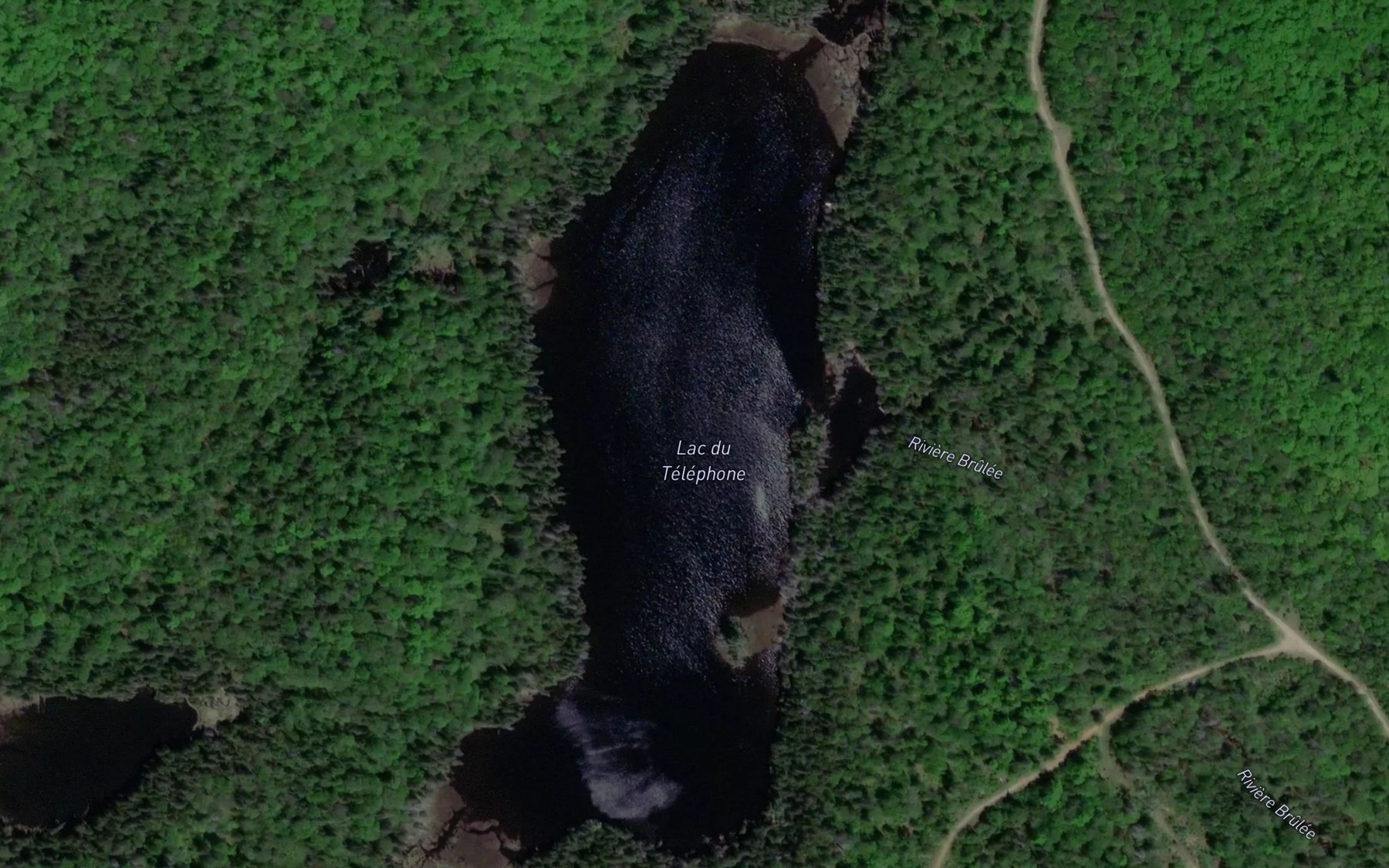 Satellite map of the Lac du Telephone